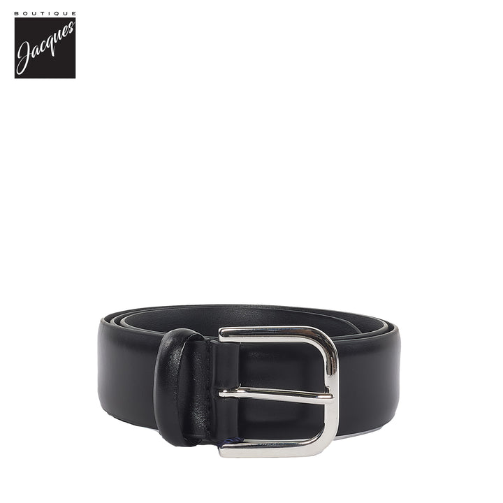 Black Nappa Calf Leather Belt - Anderson's