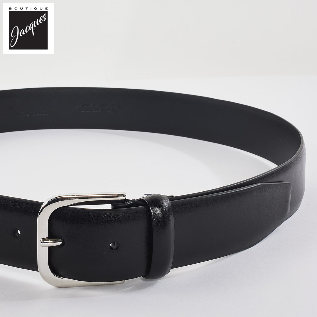 Black Nappa Calf Leather Belt - Anderson's