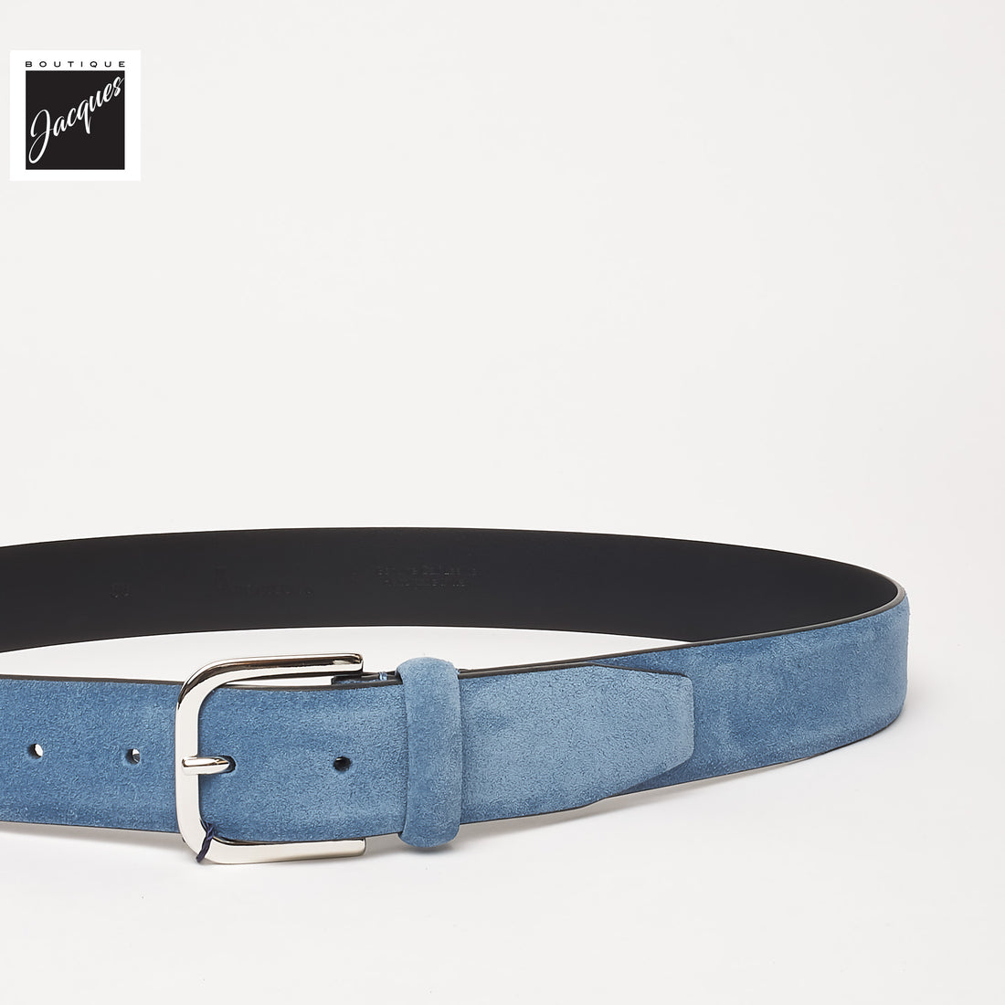 Sky Blue Suede Belt - Anderson's