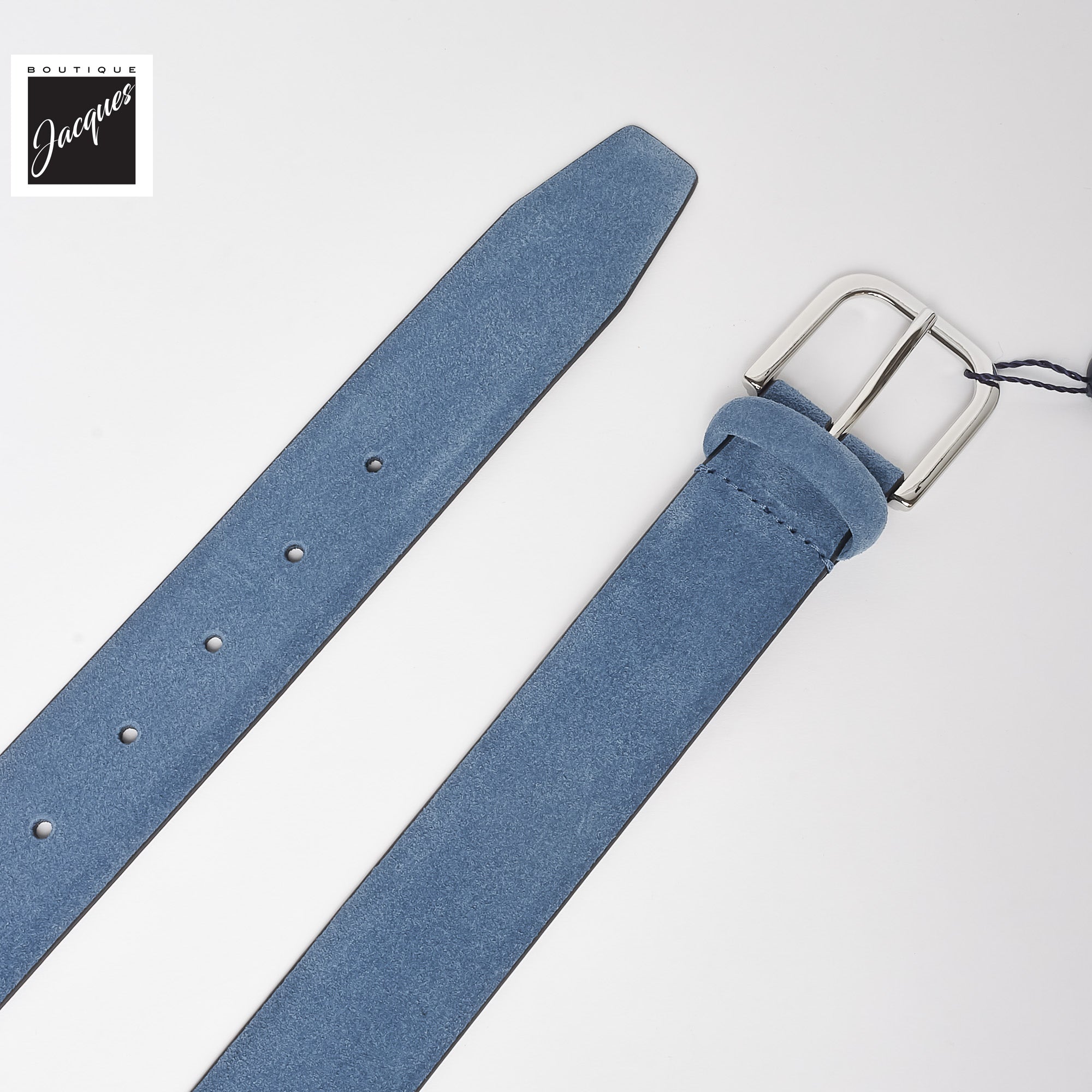Sky Blue Suede Belt - Anderson's