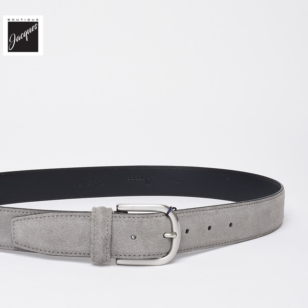 Mid Gray Suede Belt - Anderson's
