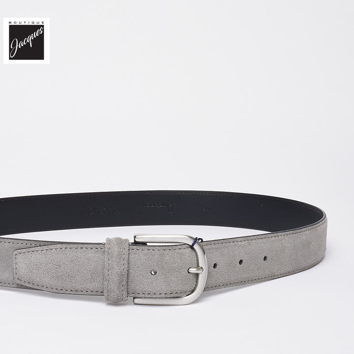 Mid Gray Suede Belt - Anderson's