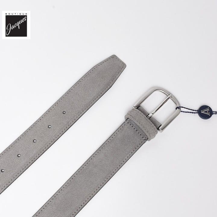 Mid Gray Suede Belt - Anderson's