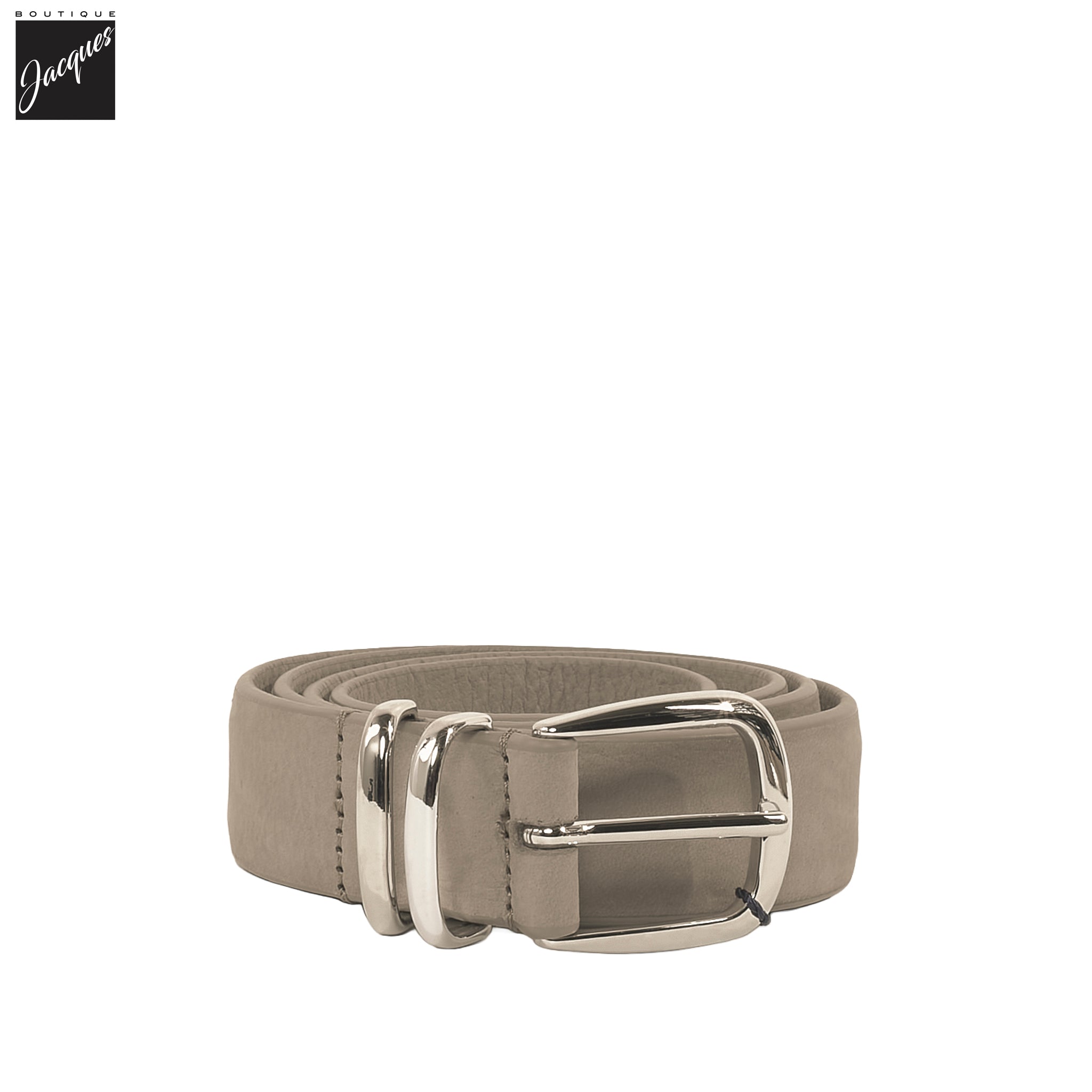 Light Taupe Soft Nubuck Suede Leather Casual Belt - Anderson's - Boutique Jacques International