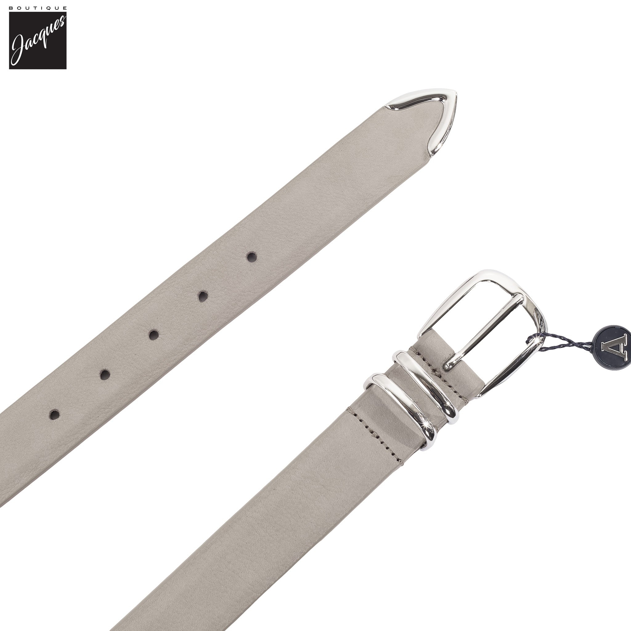 Light Taupe Soft Nubuck Suede Leather Casual Belt - Anderson's - Boutique Jacques International