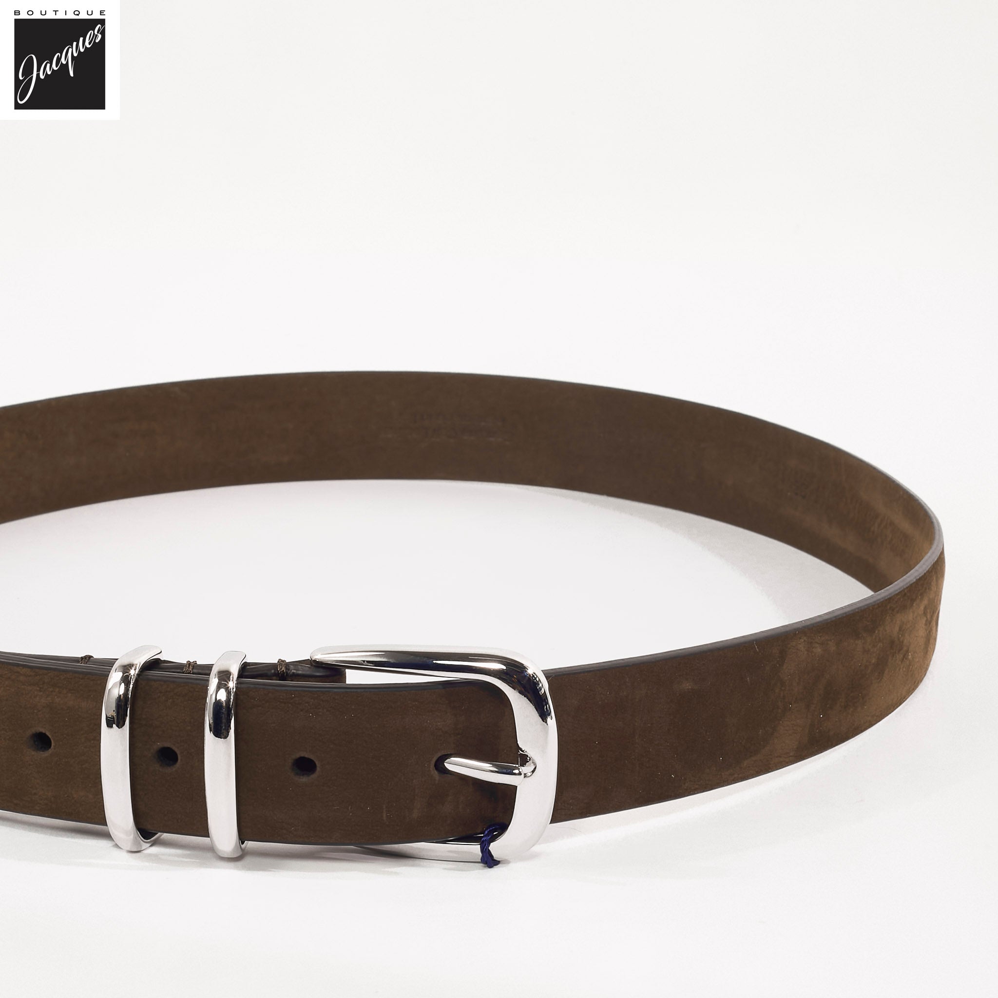 Brown Soft Nubuck Suede Leather Casual Belt - Anderson's - Boutique Jacques International