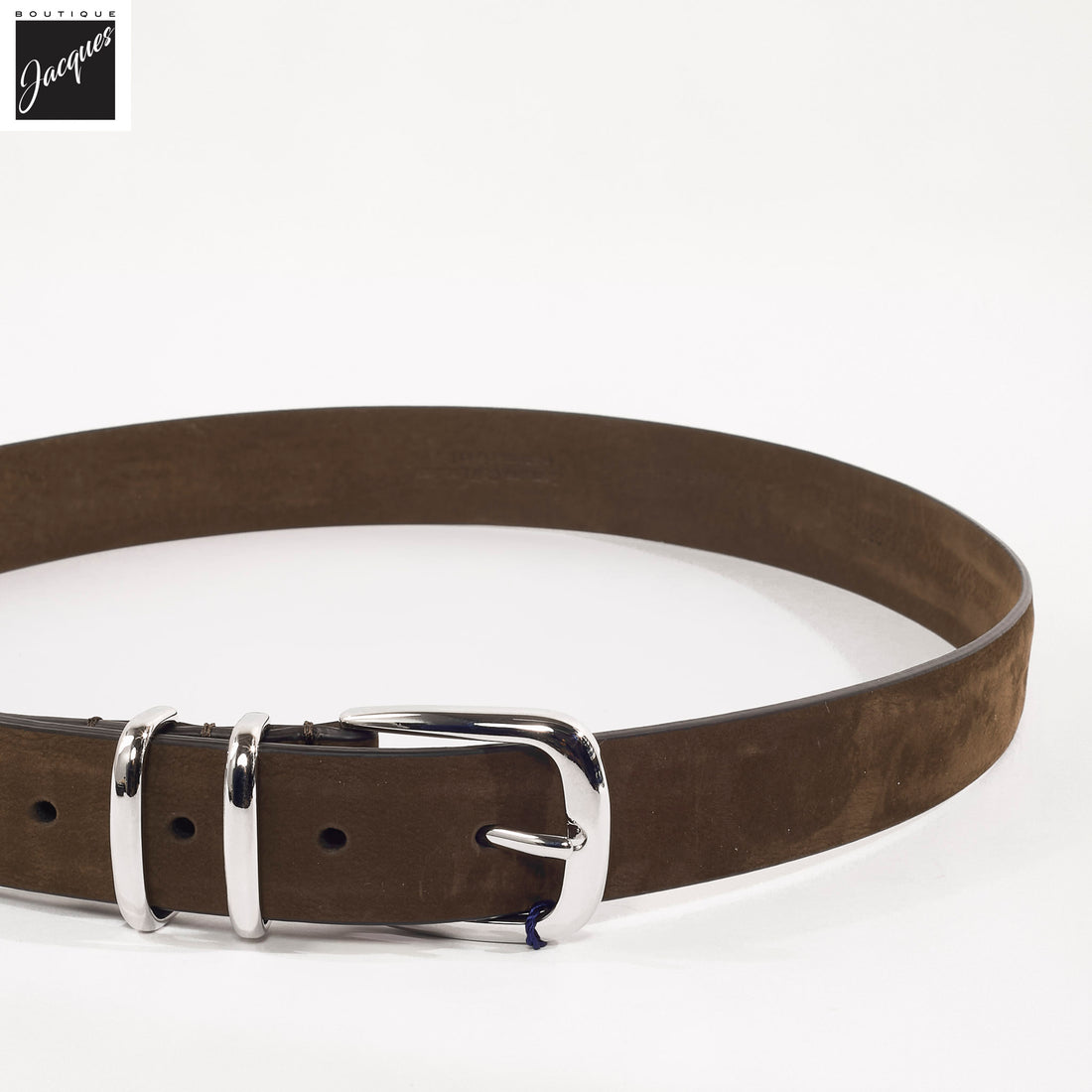 Brown Soft Nubuck Suede Leather Casual Belt - Anderson's - Boutique Jacques International