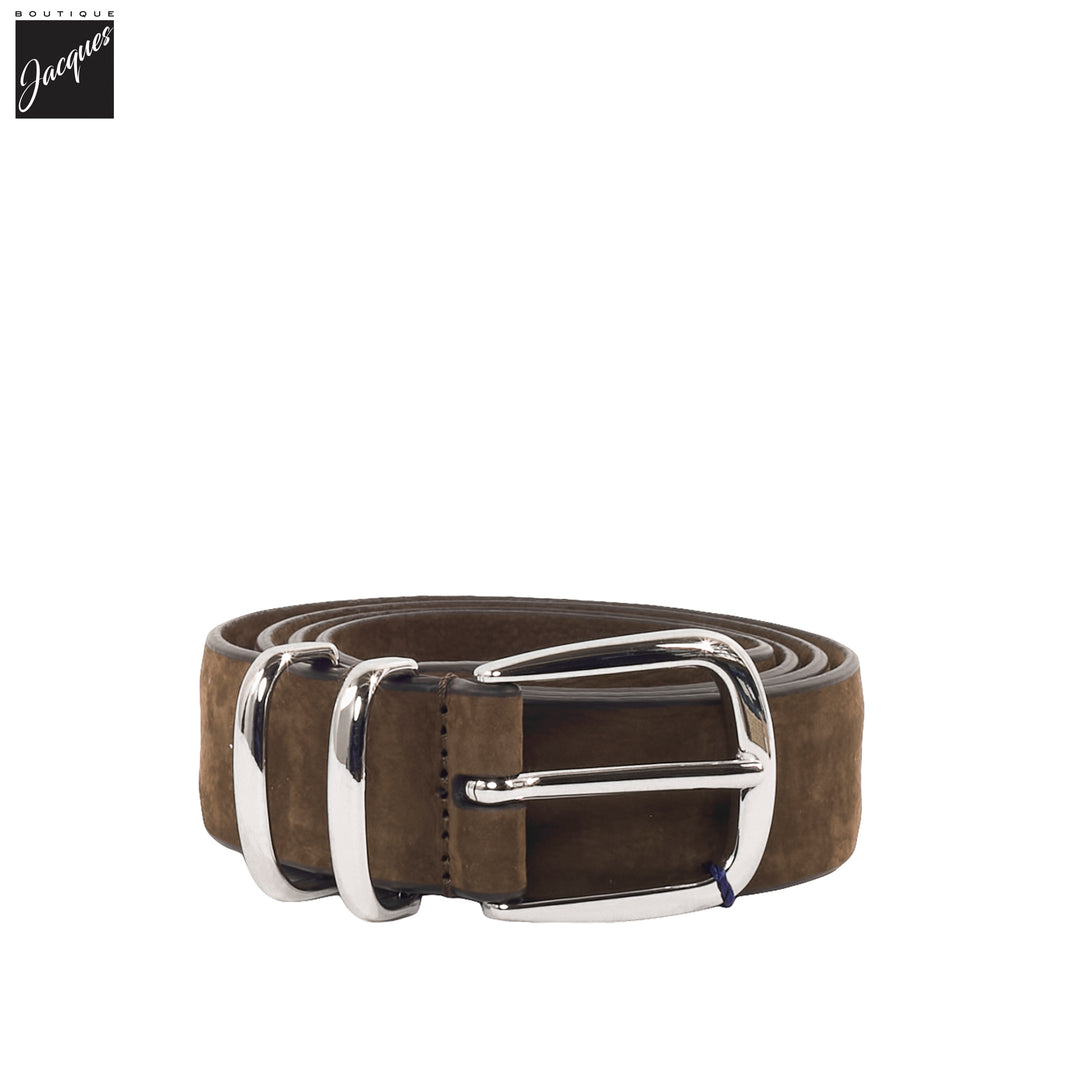Brown Soft Nubuck Suede Leather Casual Belt - Anderson's - Boutique Jacques International