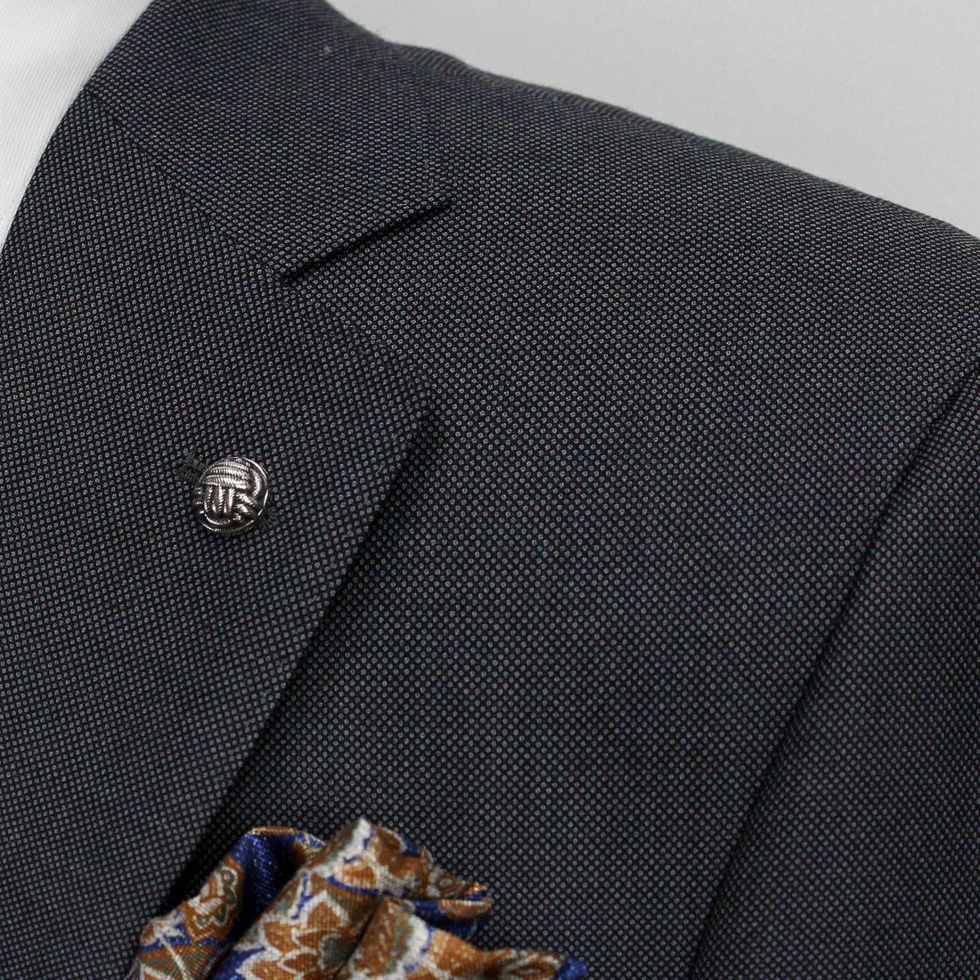 Anniversary Charcoal Nailhead Mason Contemporary Fit Wool Suit - Jack Victor
