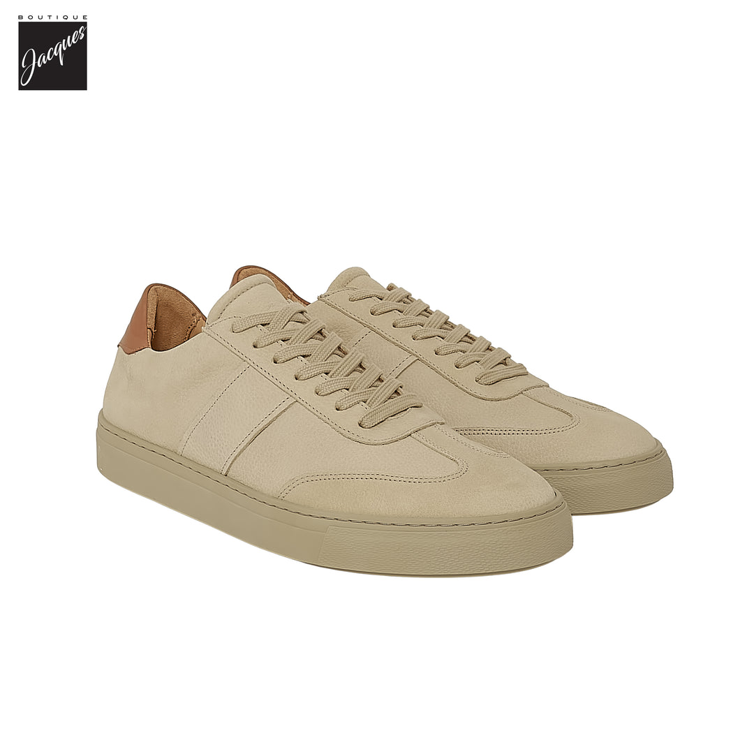 Sand Suede Leather Water-Resistant Metro Sneakers - AQUATALIA - Boutique Jacques International