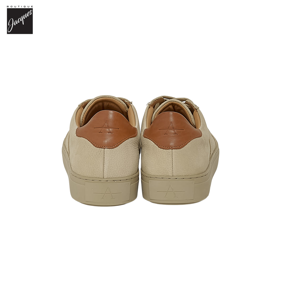 Sand Suede Leather Water-Resistant Metro Sneakers - AQUATALIA - Boutique Jacques International