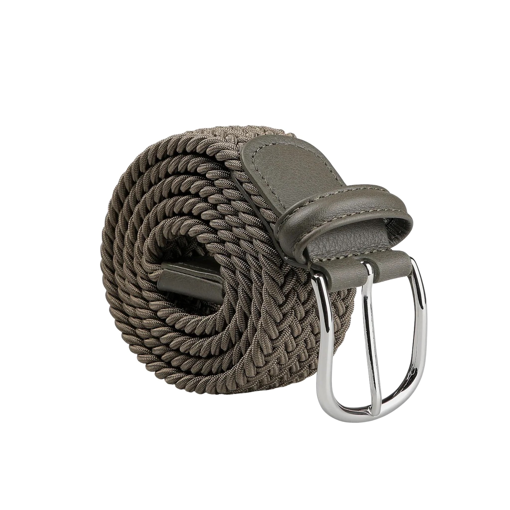 Light Taupe Solid Woven Elastic Belt - Anderson's - Boutique Jacques International