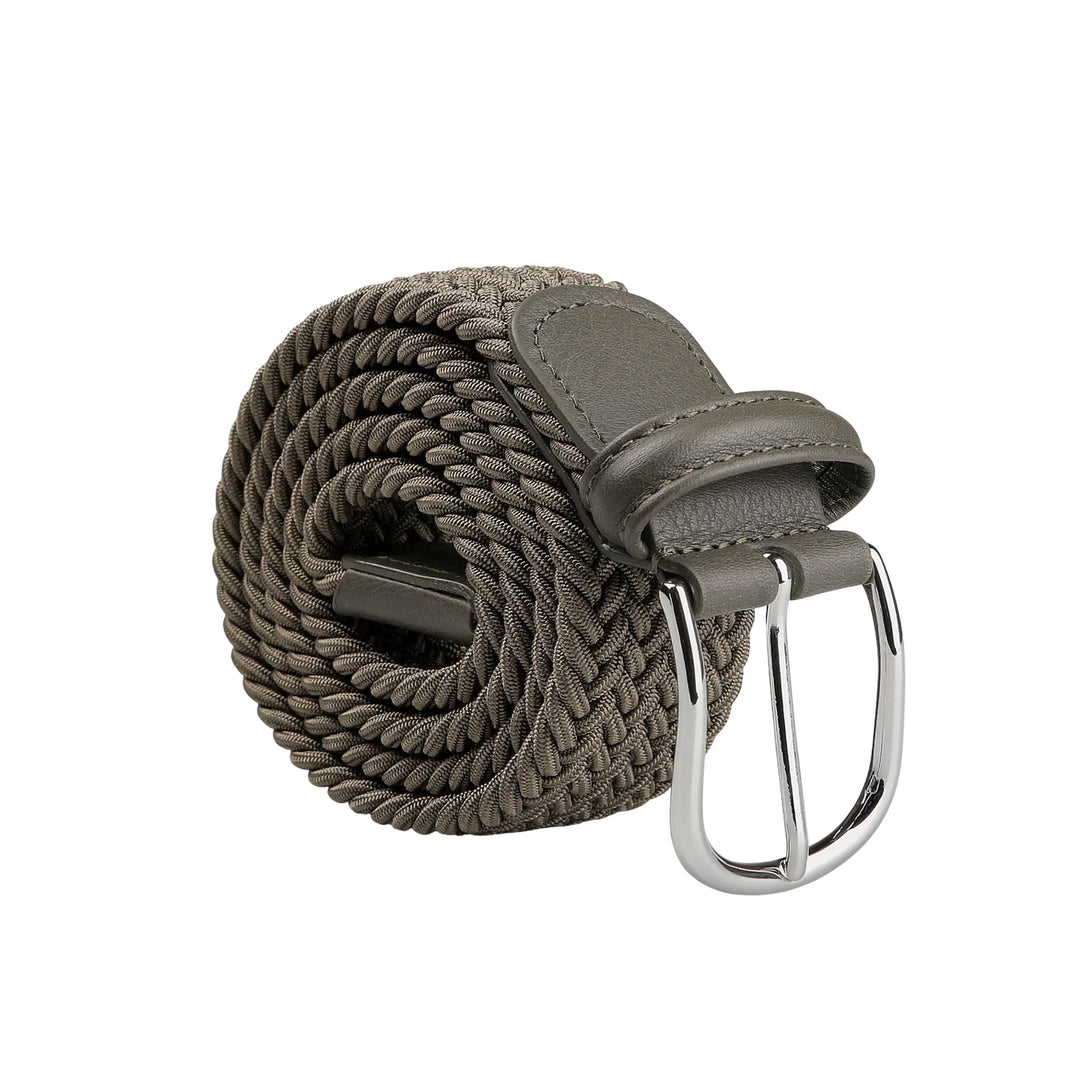 Light Taupe Solid Woven Elastic Belt - Anderson's - Boutique Jacques International