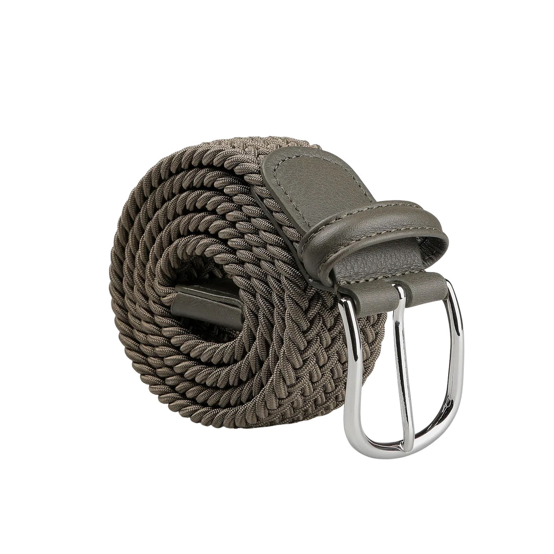 Light Taupe Solid Woven Elastic Belt - Anderson's - Boutique Jacques International