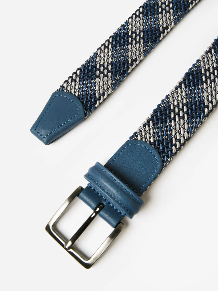 Blue Multicolour Woven Belt - Anderson's - Boutique Jacques International