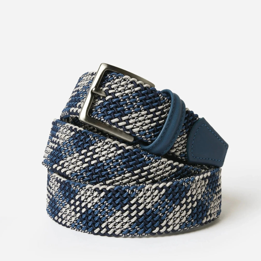 Blue Multicolour Woven Belt - Anderson's - Boutique Jacques International