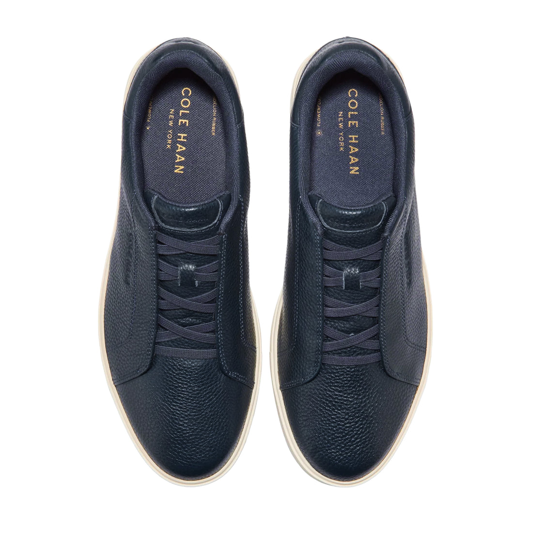 Navy / Ivory Tumbled Leather GrandPrø Luxe Slip-On Sneakers - Cole Haan - Boutique Jacques International