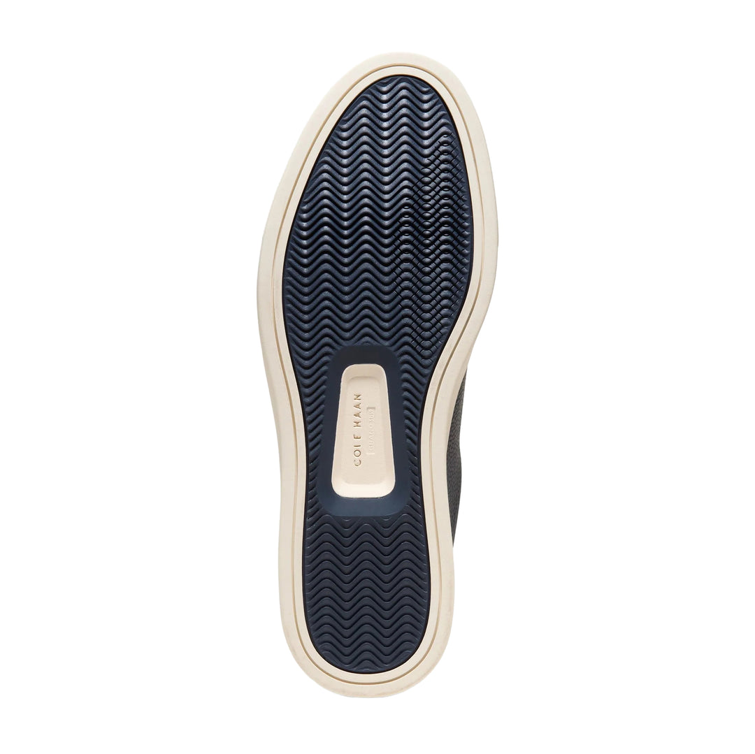Navy / Ivory Tumbled Leather GrandPrø Luxe Slip-On Sneakers - Cole Haan - Boutique Jacques International