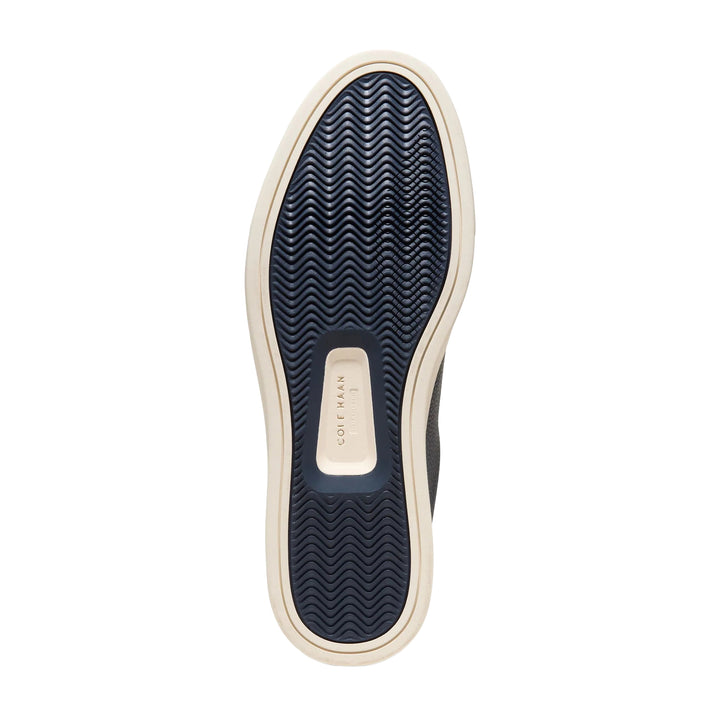 Navy / Ivory Tumbled Leather GrandPrø Luxe Slip-On Sneakers - Cole Haan - Boutique Jacques International