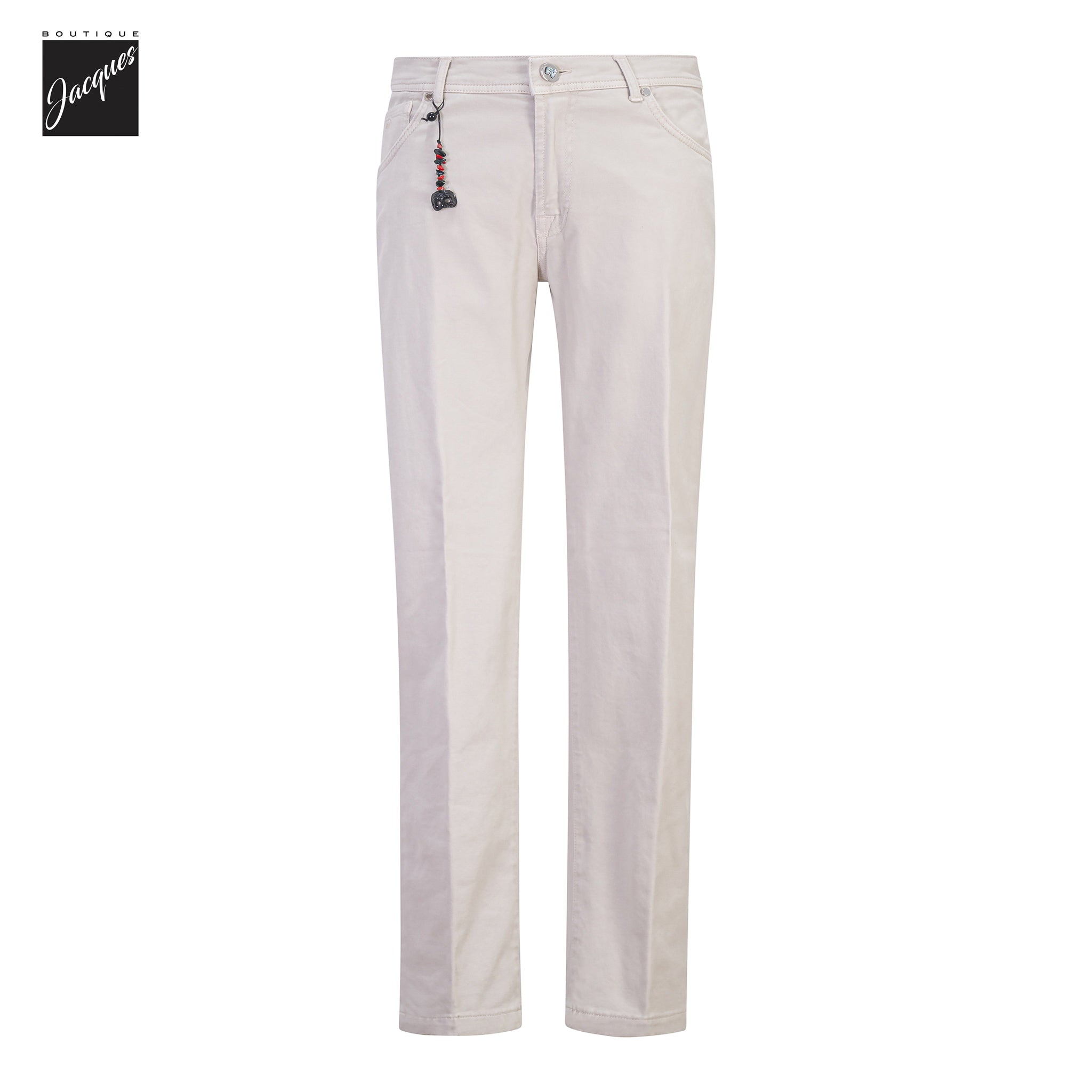 Beige Cotton-Cashmere Nerano M Tailored Fit Five Pocket Pants - Marco Pescarolo