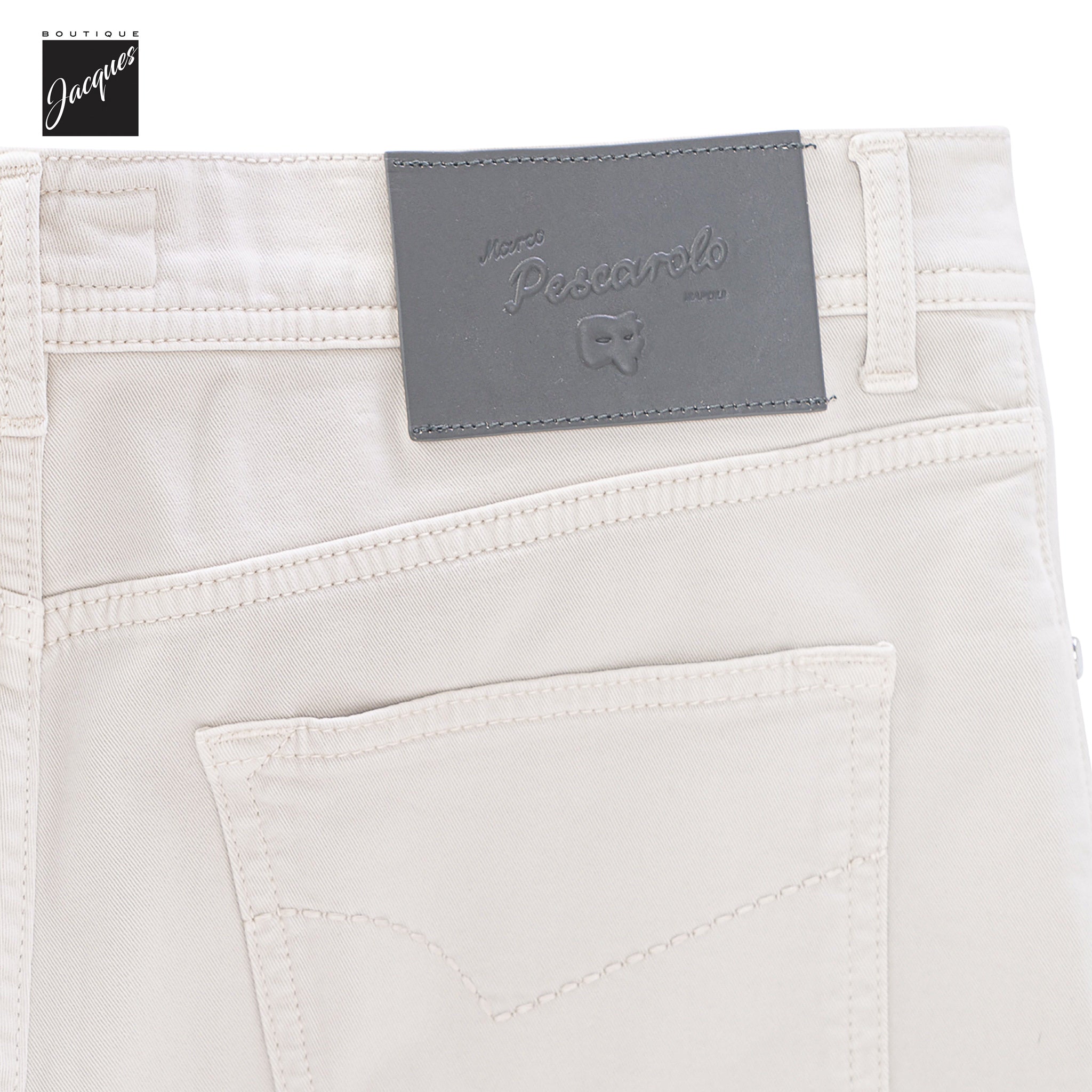 Beige Cotton-Cashmere Nerano M Tailored Fit Five Pocket Pants - Marco Pescarolo