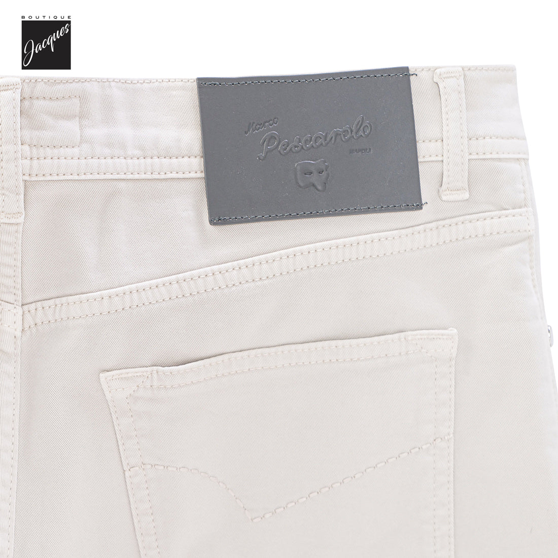Beige Cotton-Cashmere Nerano M Tailored Fit Five Pocket Pants - Marco Pescarolo