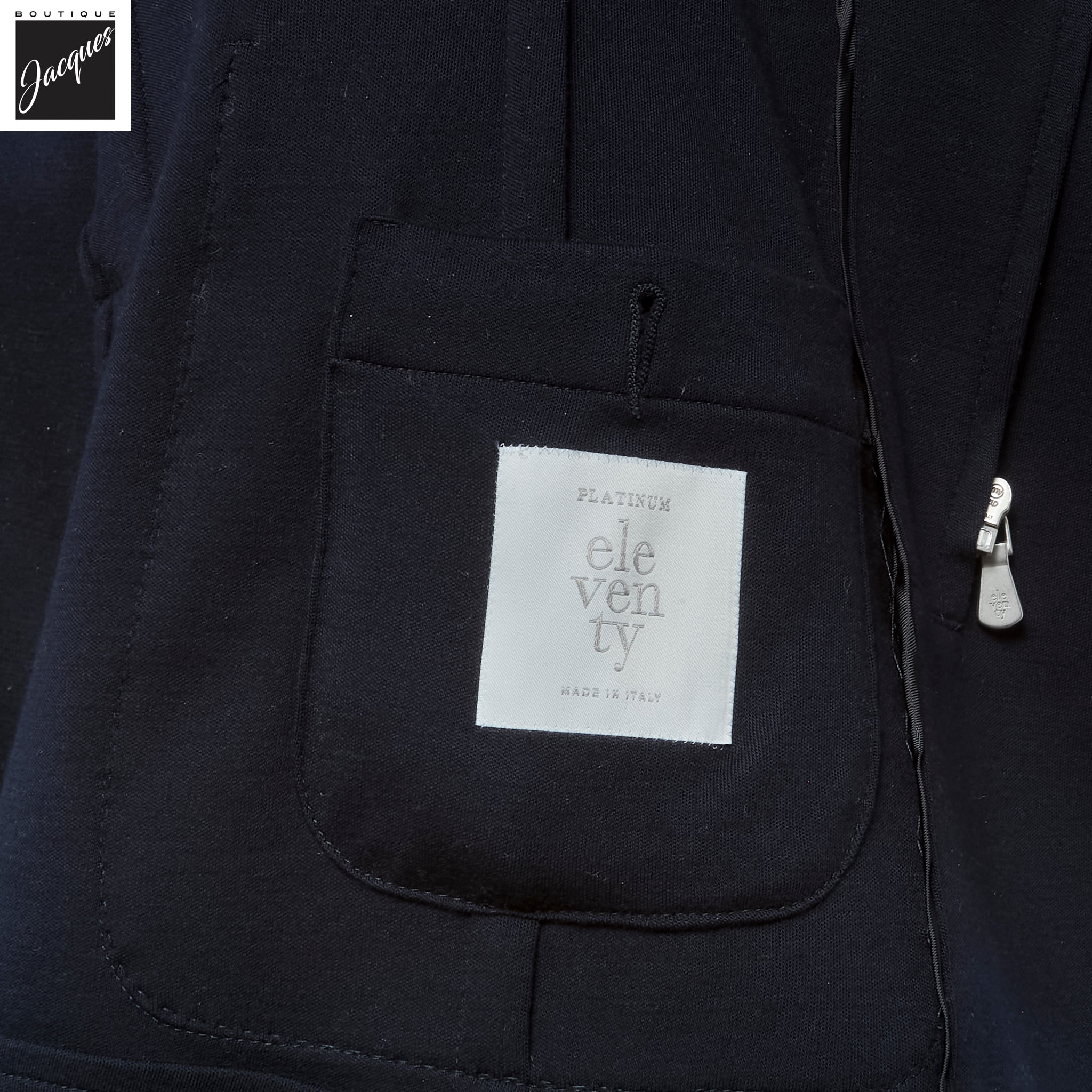 Blue Loro Piana Super 150's Wool Knitted Hybrid Sport Jacket - ELEVENTY PLATINUM - Boutique Jacques International