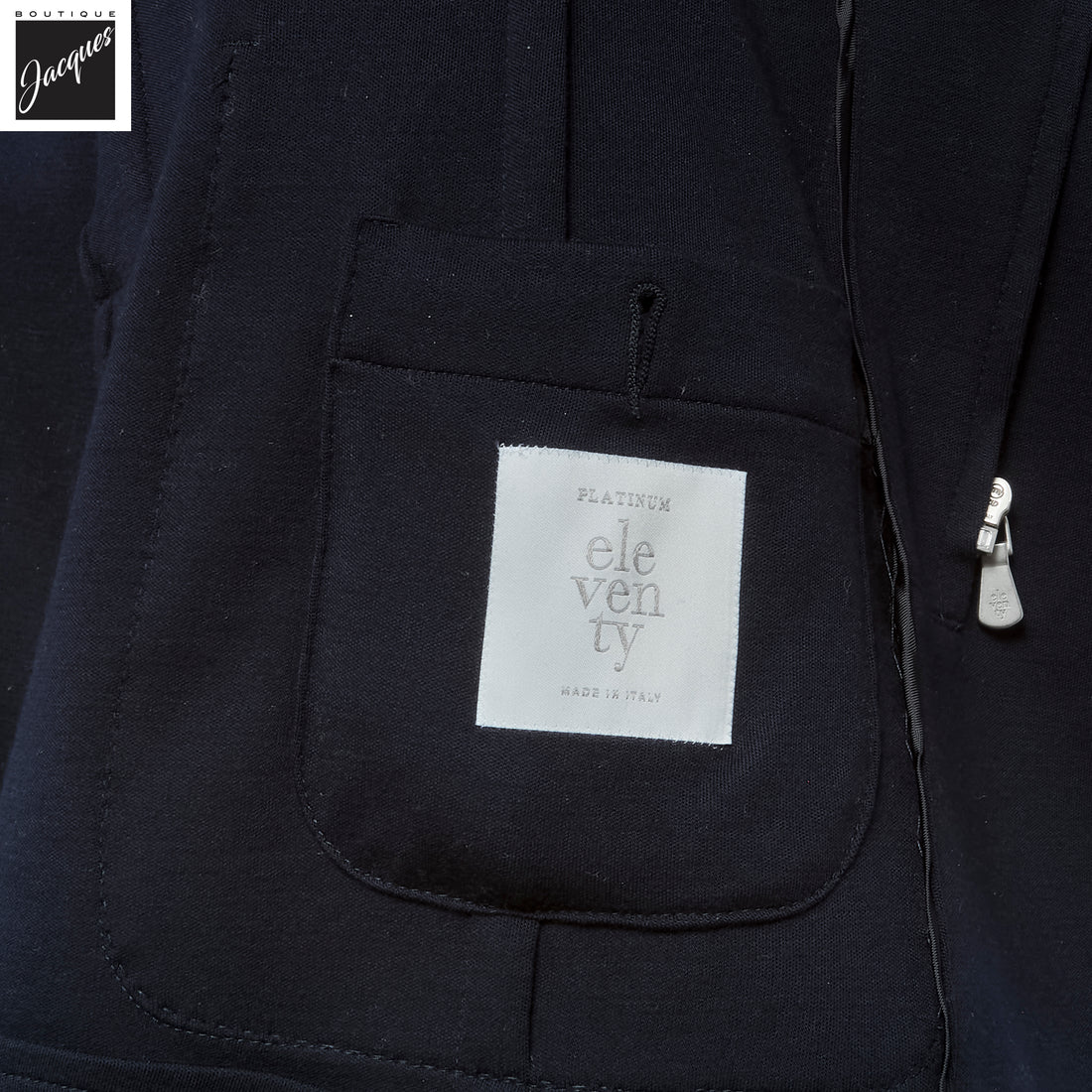 Blue Loro Piana Super 150's Wool Knitted Hybrid Sport Jacket - ELEVENTY PLATINUM - Boutique Jacques International