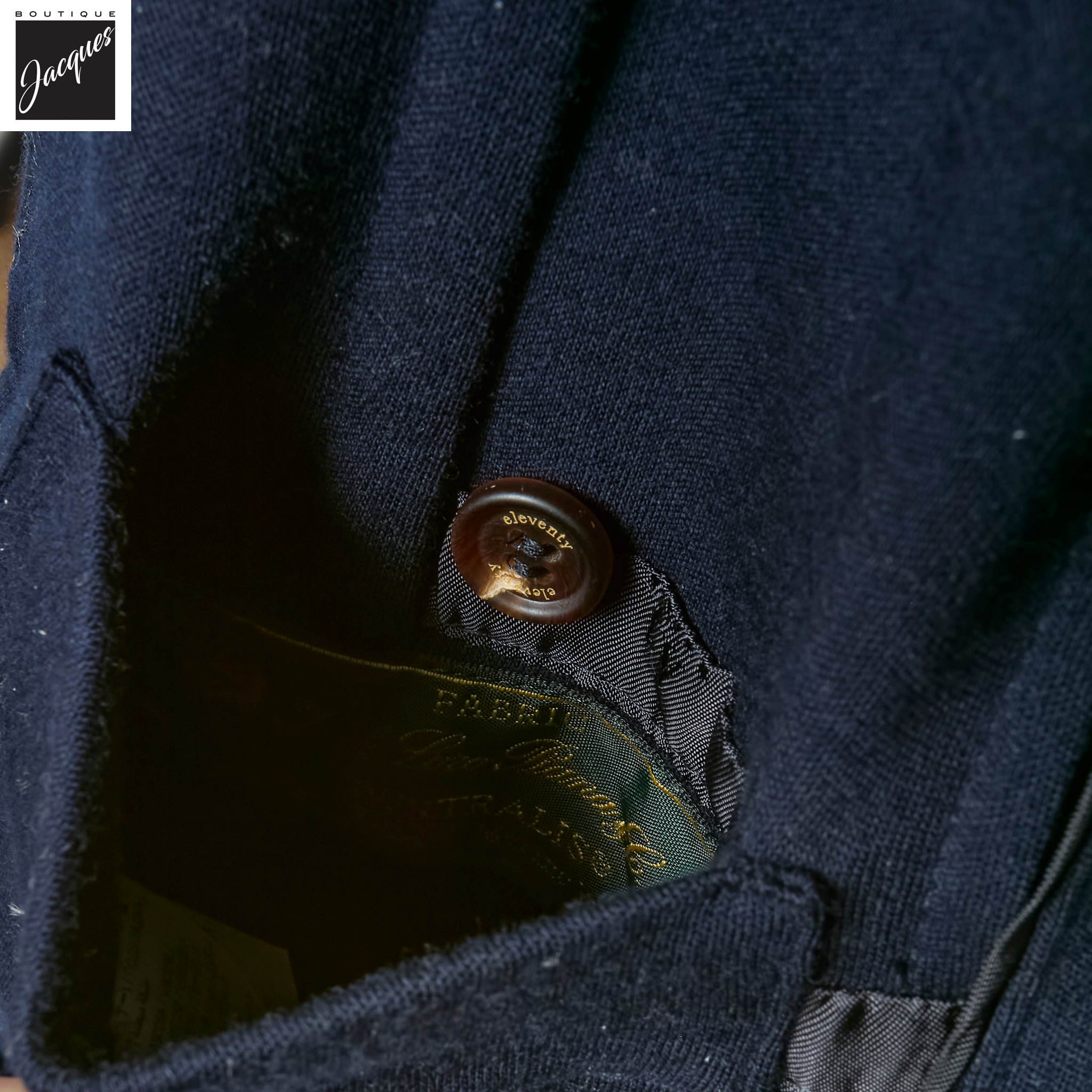 Blue Loro Piana Super 150's Wool Knitted Hybrid Sport Jacket - ELEVENTY PLATINUM - Boutique Jacques International