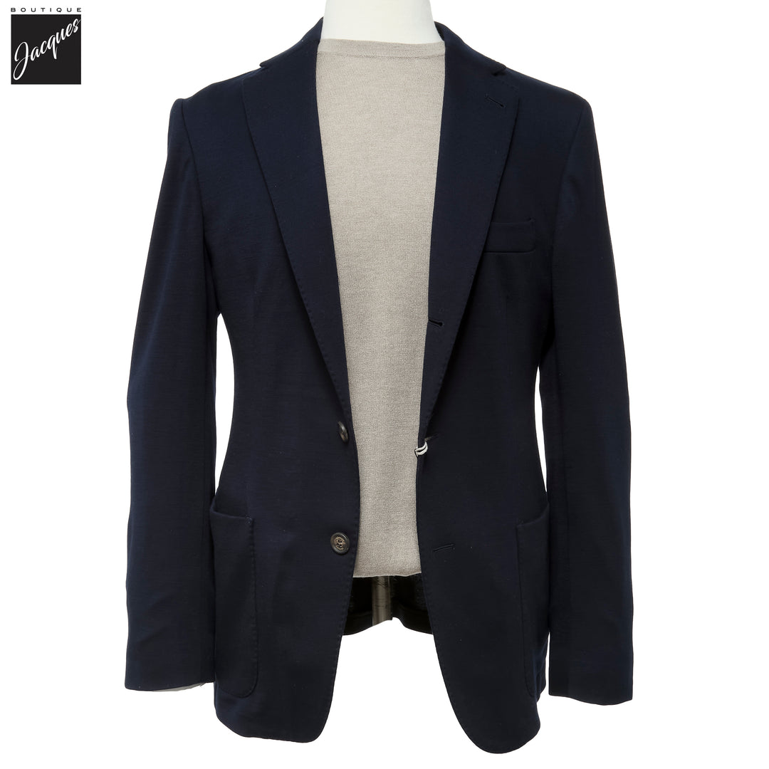 Blue Loro Piana Super 150's Wool Knitted Hybrid Sport Jacket - ELEVENTY PLATINUM - Boutique Jacques International