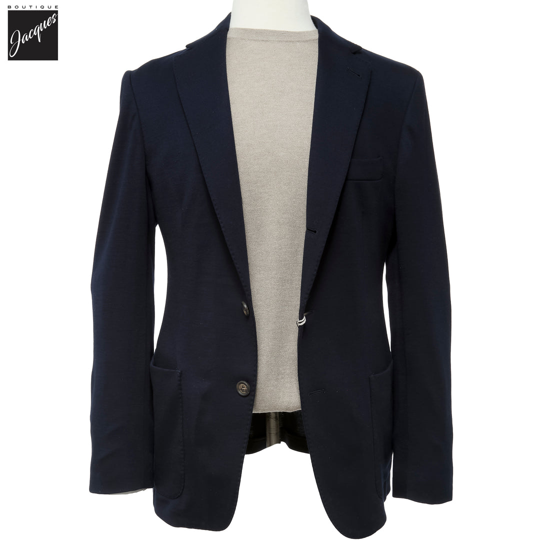 Blue Loro Piana Super 150's Wool Knitted Hybrid Sport Jacket - ELEVENTY PLATINUM - Boutique Jacques International
