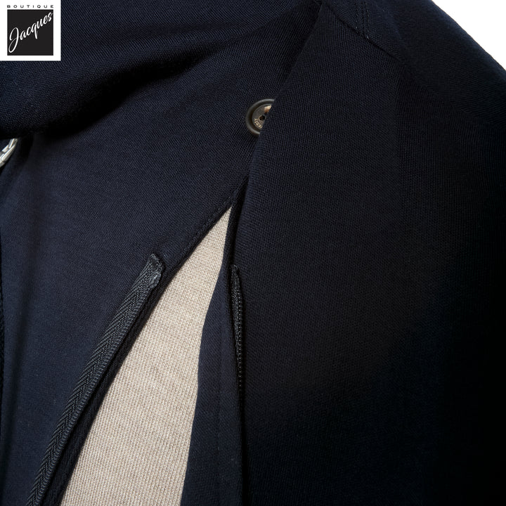 Blue Loro Piana Super 150's Wool Knitted Hybrid Sport Jacket - ELEVENTY PLATINUM - Boutique Jacques International