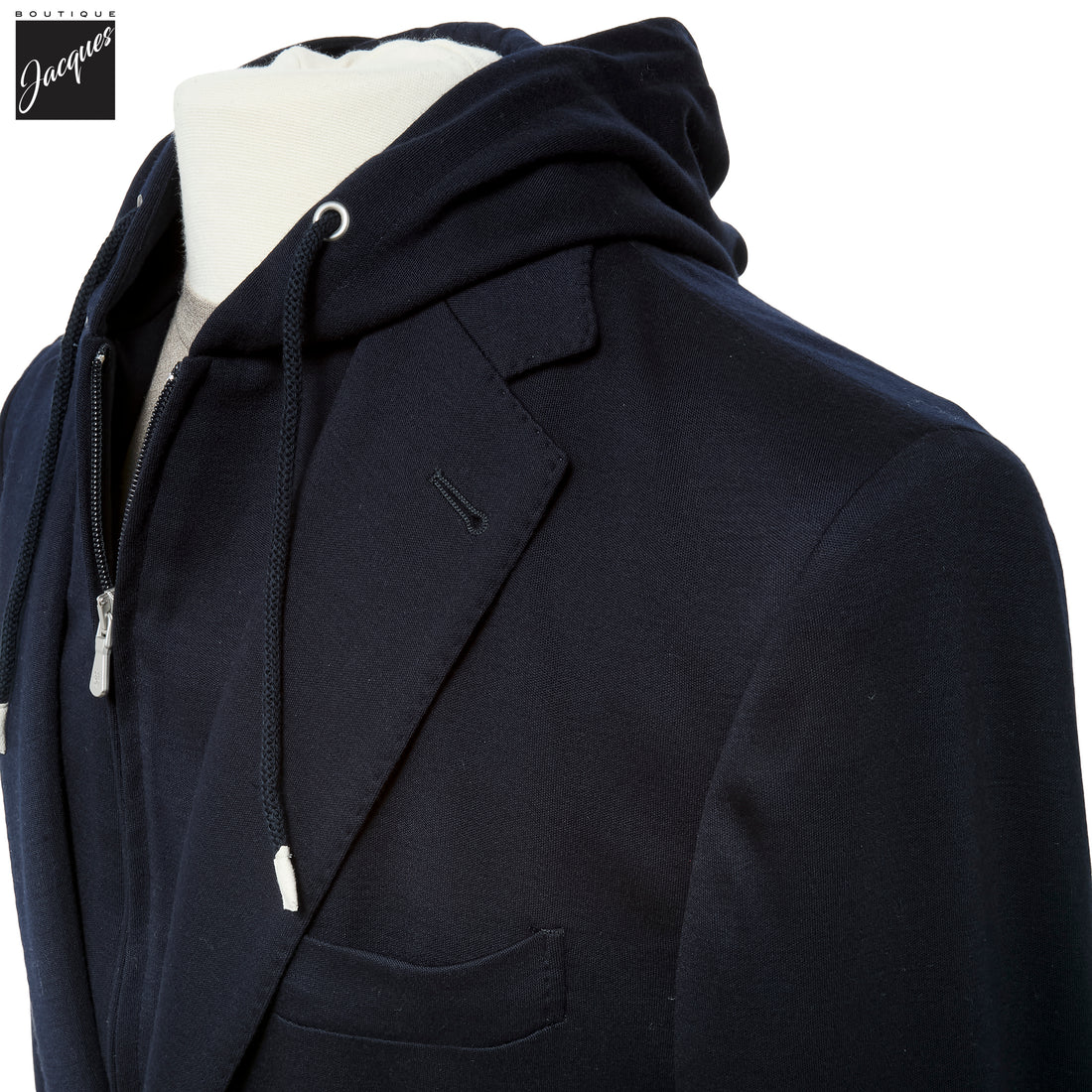 Blue Loro Piana Super 150's Wool Knitted Hybrid Sport Jacket - ELEVENTY PLATINUM - Boutique Jacques International