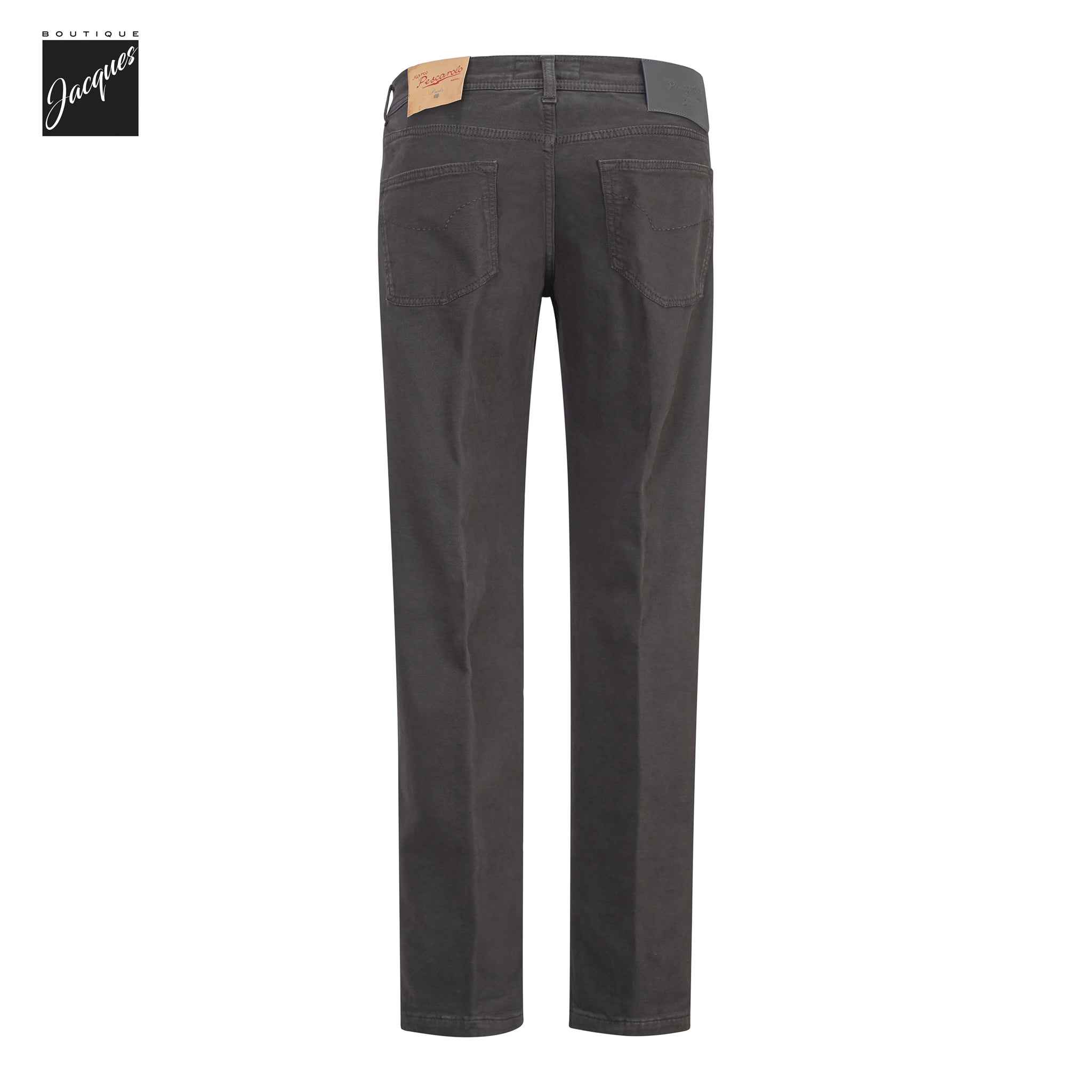 Brown Cotton-Cashmere Nerano M Tailored Fit Five Pocket Pants - Marco Pescarolo