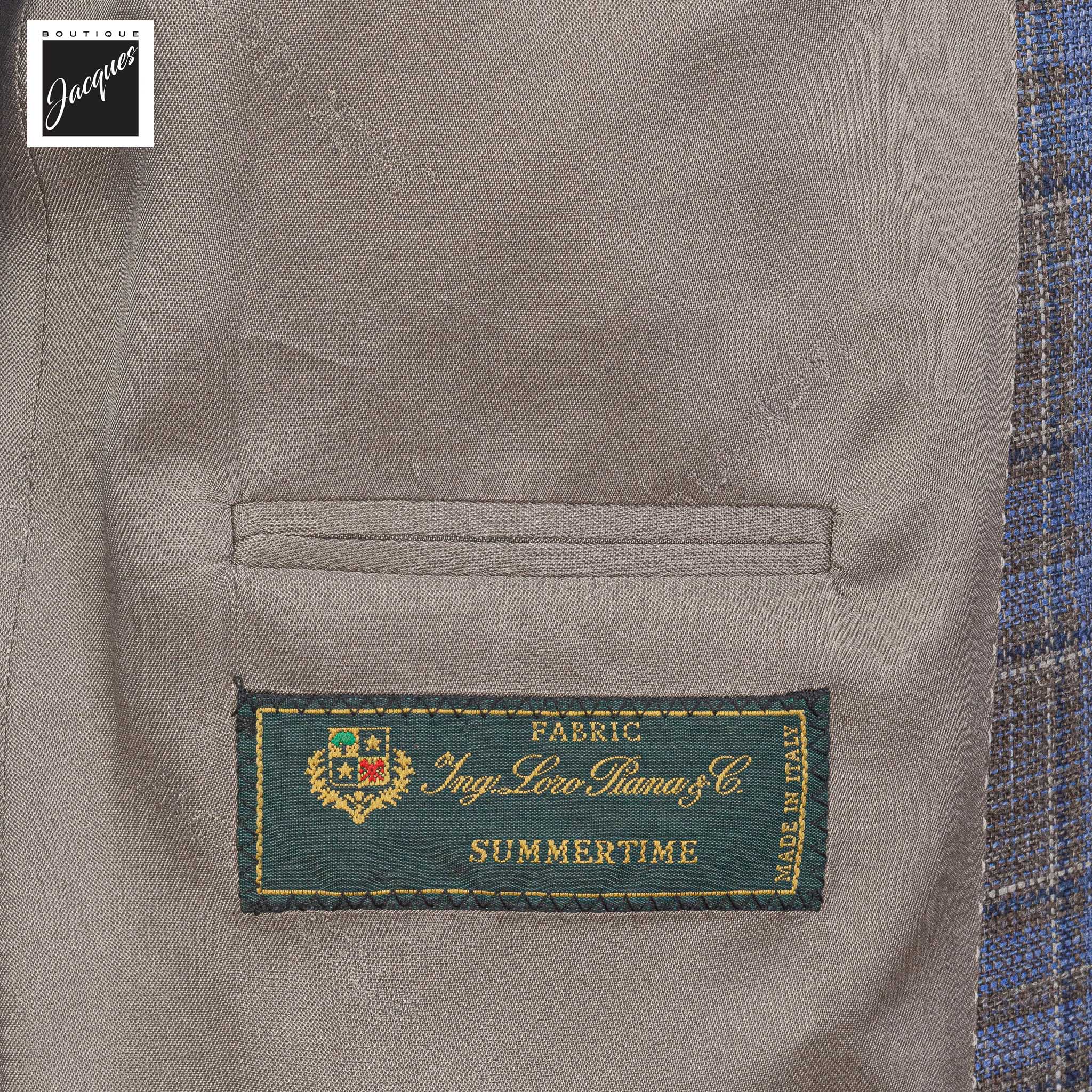 Brown Over-Check Wool/Silk/Linen Midland Contemporary Fit Sport Jacket - Jack Victor