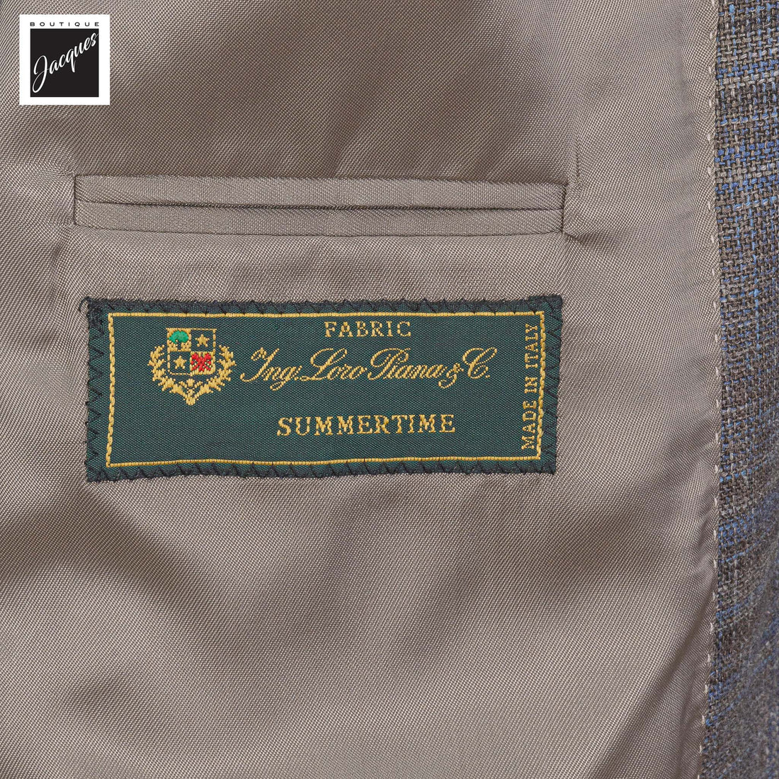 Brown & Blue Check Wool/Silk/Linen Midland Contemporary Fit Sport Jacket - Jack Victor