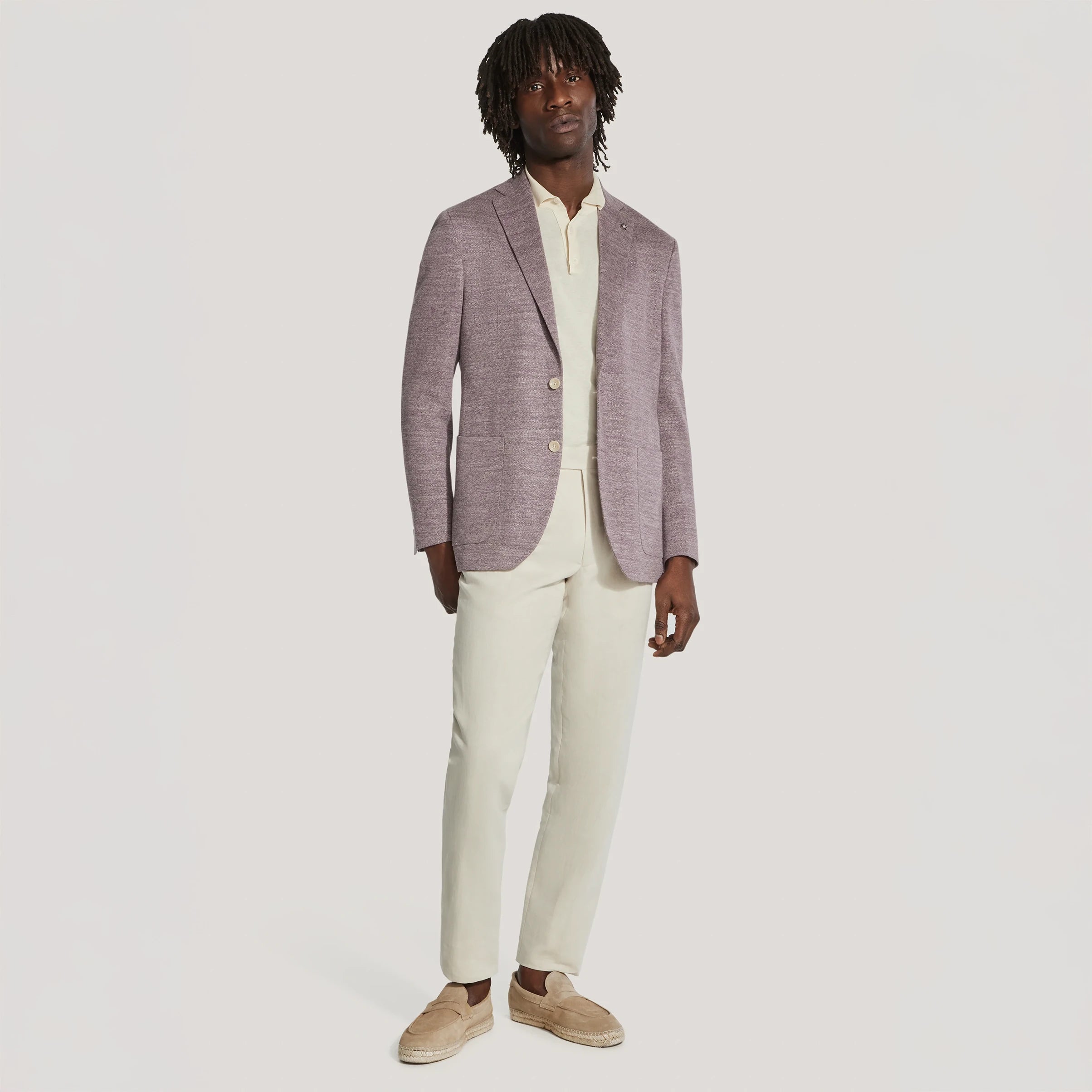 Mauve Melange Comfortwear Sport Jacket - Jack Victor