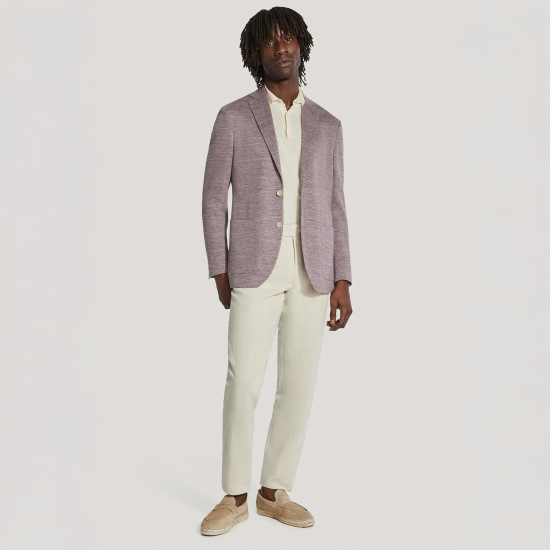 Mauve Melange Comfortwear Sport Jacket - Jack Victor