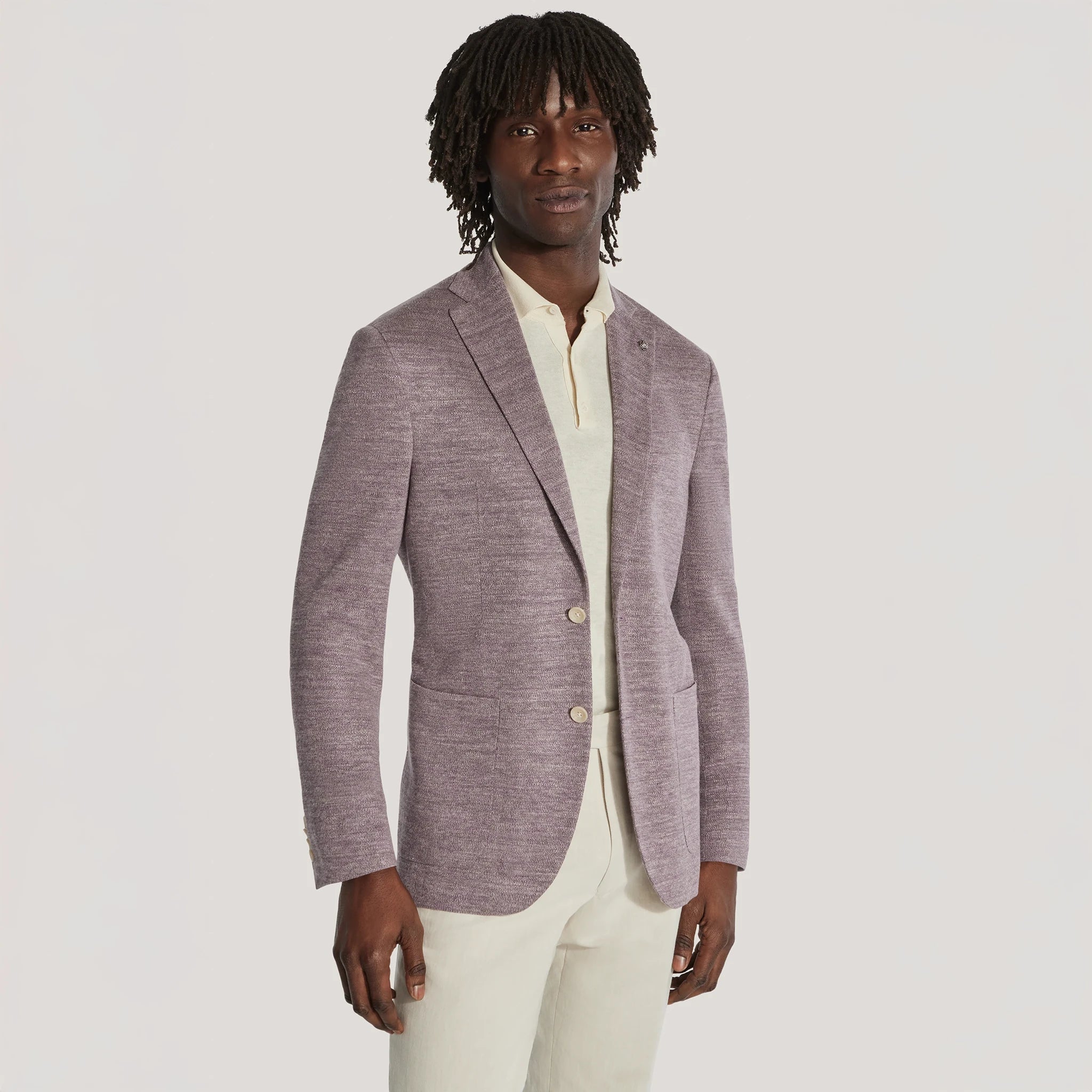 Mauve Melange Comfortwear Sport Jacket - Jack Victor