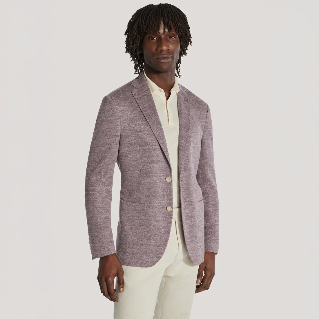 Mauve Melange Comfortwear Sport Jacket - Jack Victor