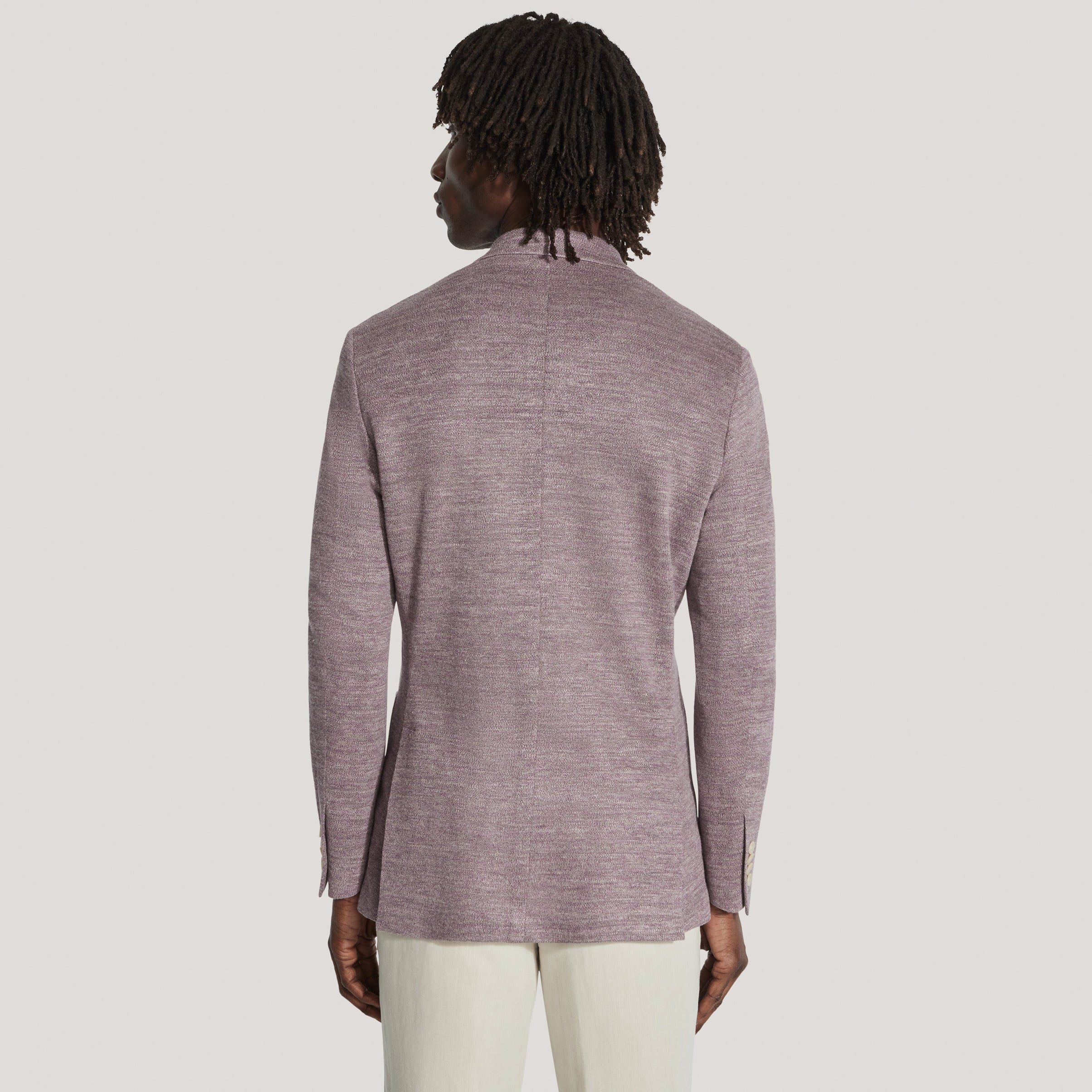 Mauve Melange Comfortwear Sport Jacket - Jack Victor