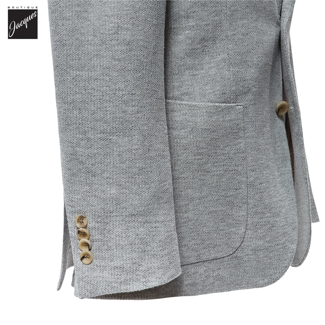 Gray Cotton-Linen Stretch Hampton Contemporary Fit Sport Jacket - Jack Victor - Boutique Jacques International