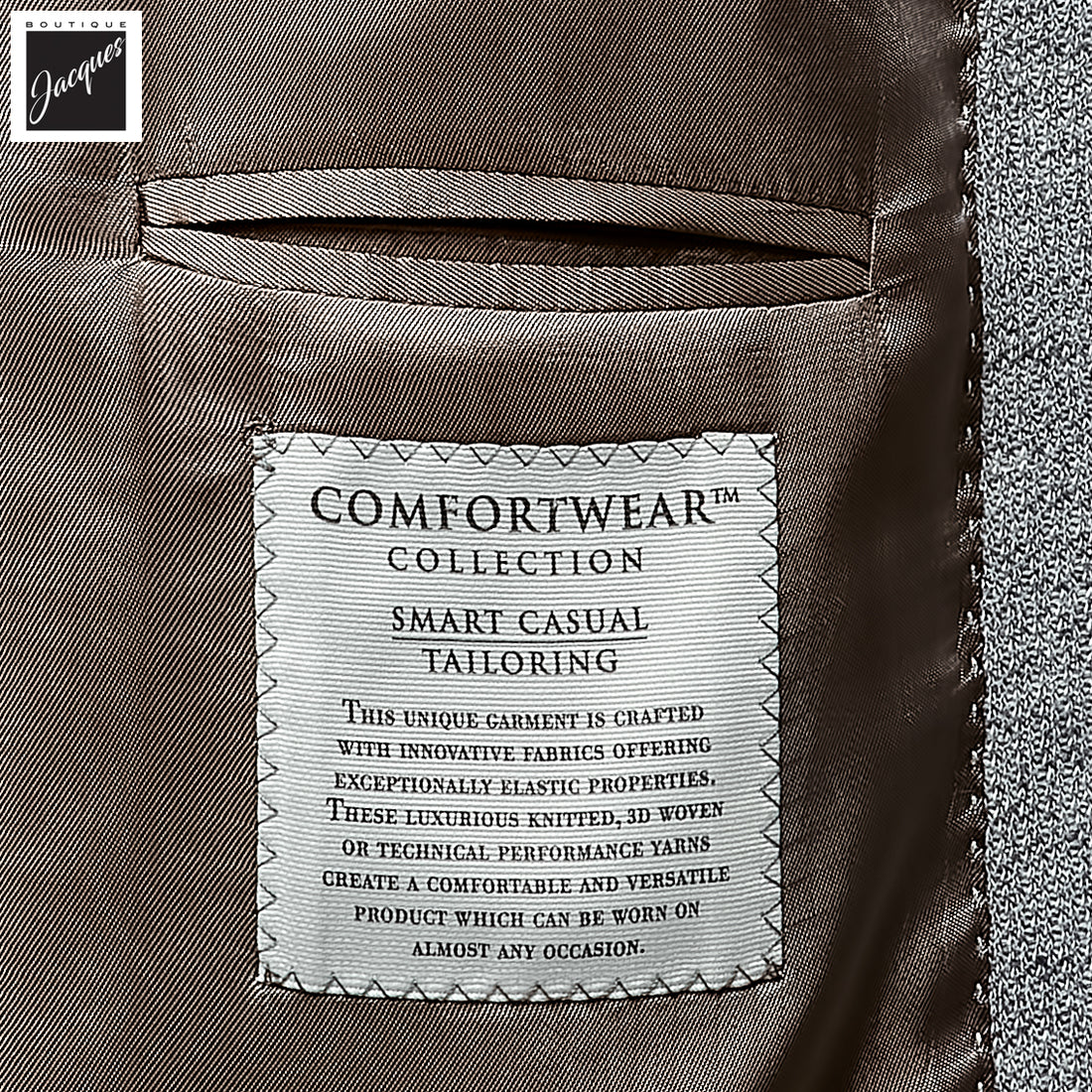 Gray Cotton-Linen Stretch Hampton Contemporary Fit Sport Jacket - Jack Victor - Boutique Jacques International