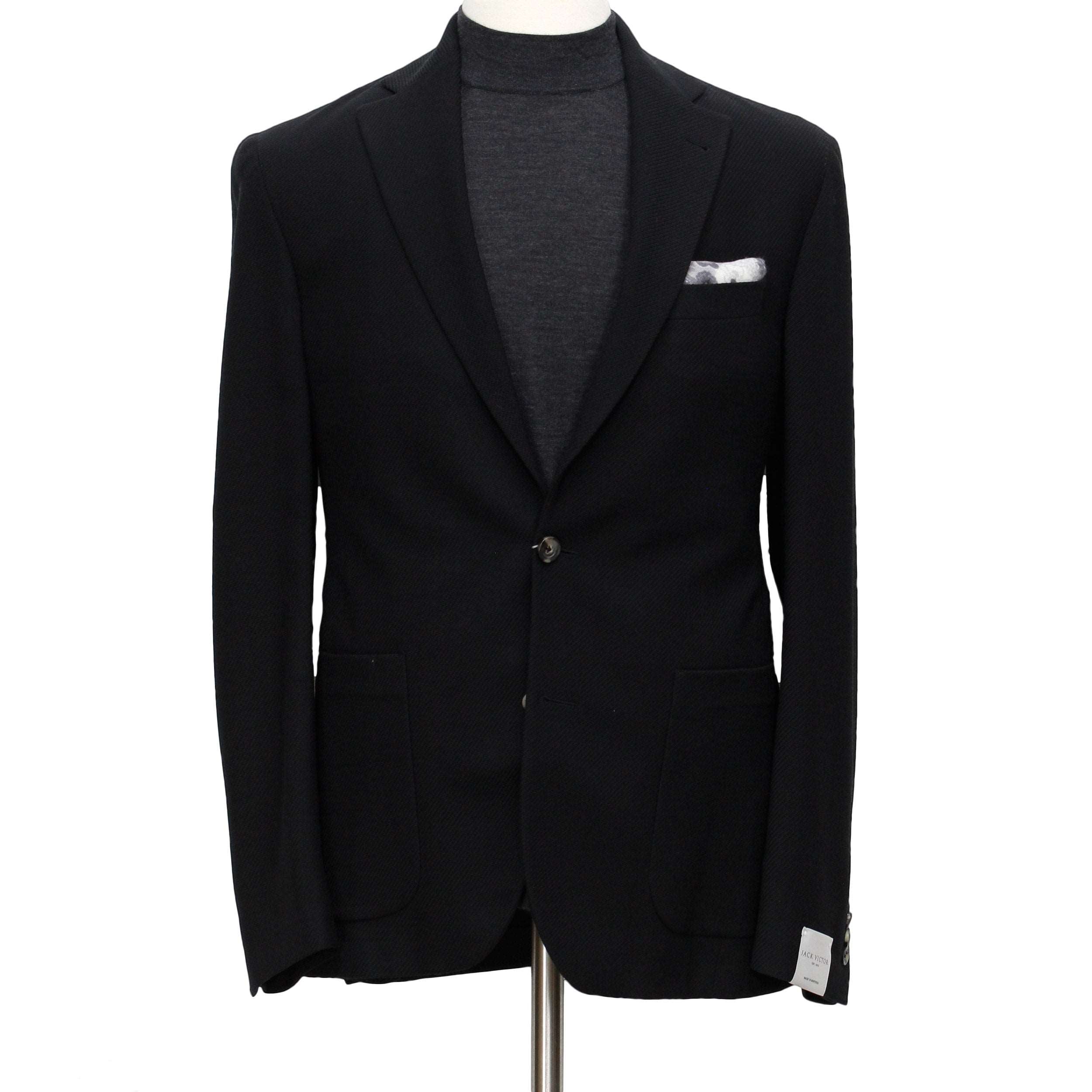 Black Comfortwear Queens Contemporary Fit Unconstructed Knit Sport Coat - Jack Victor