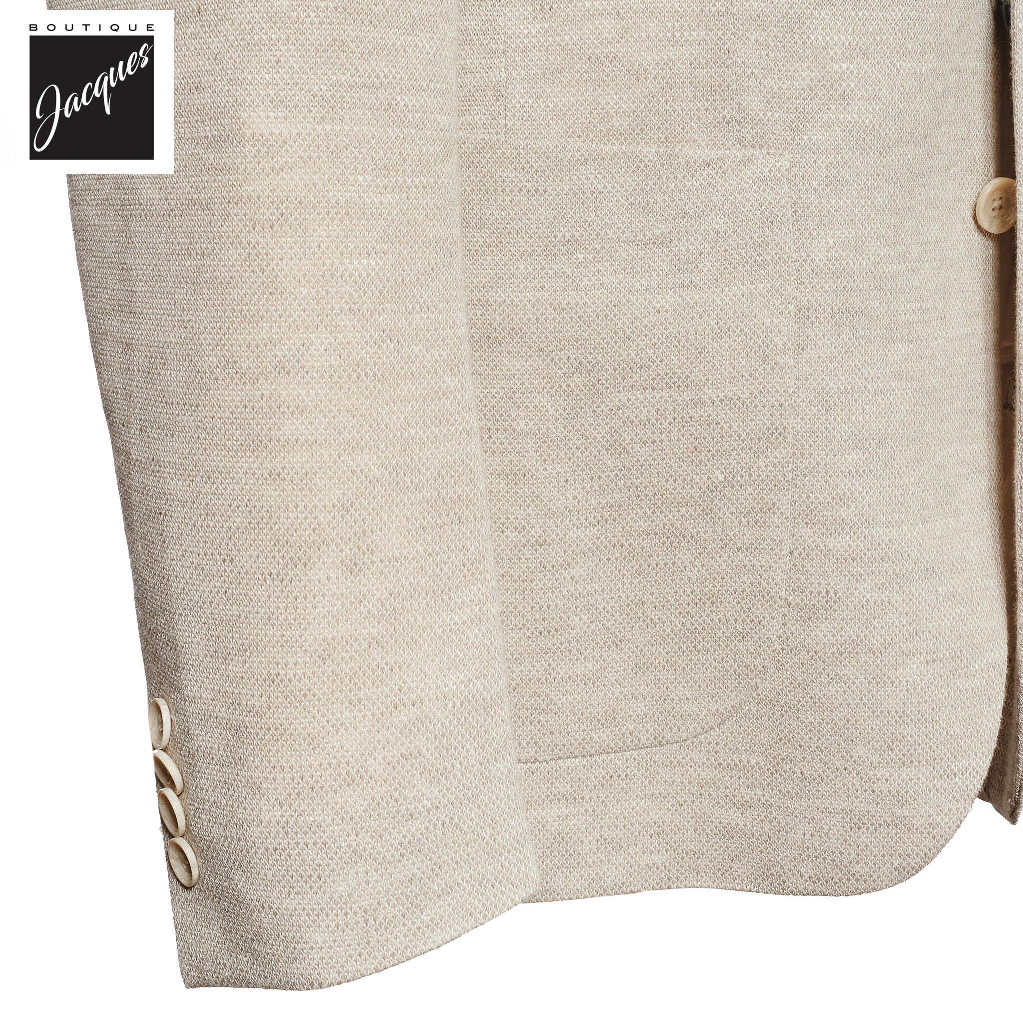 Ivory Linen-Stretch Comfortwear Hampton Contemporary Fit Sport Jacket - Jack Victor - Boutique Jacques International