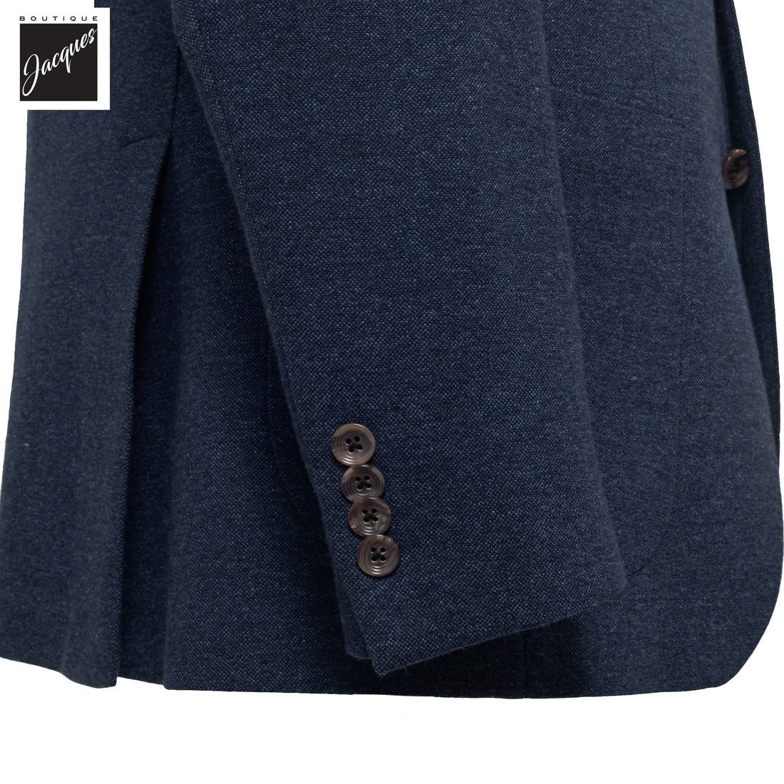 Blue Wool-Cotton Hampton Contemporary Fit Comfortwear Sport Jacket - Jack Victor