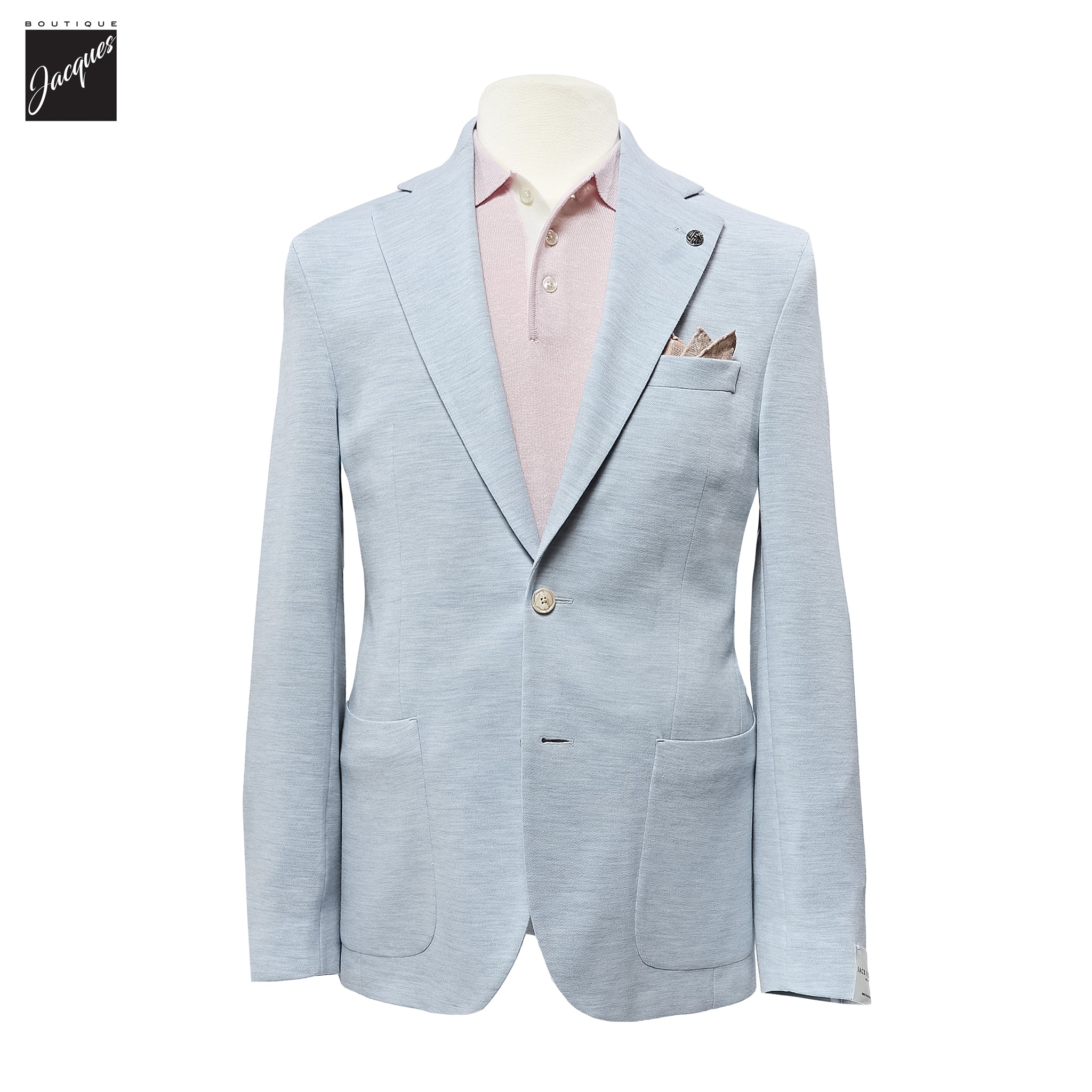 Ice Blue Loro Piana Wool Hartford Contemporary Fit Sport Jacket - Jack Victor - Boutique Jacques International