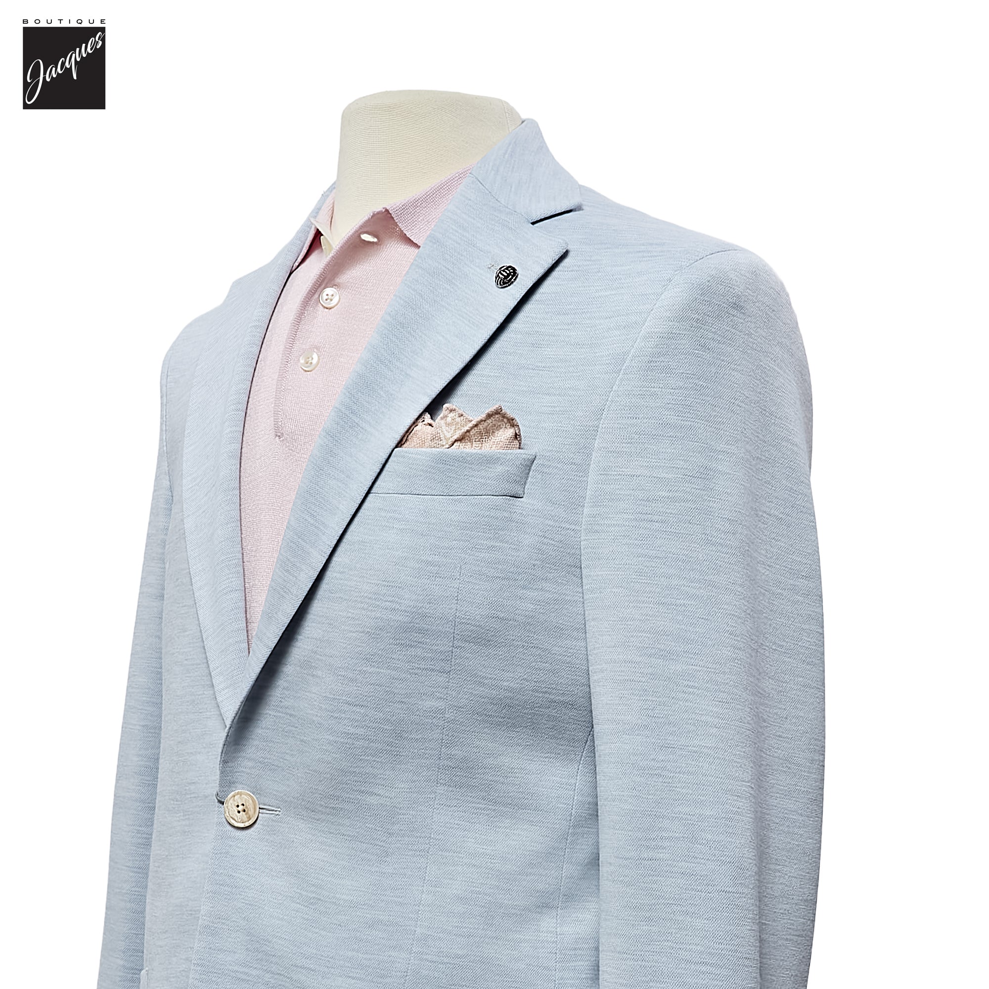 Ice Blue Loro Piana Wool Hartford Contemporary Fit Sport Jacket - Jack Victor - Boutique Jacques International
