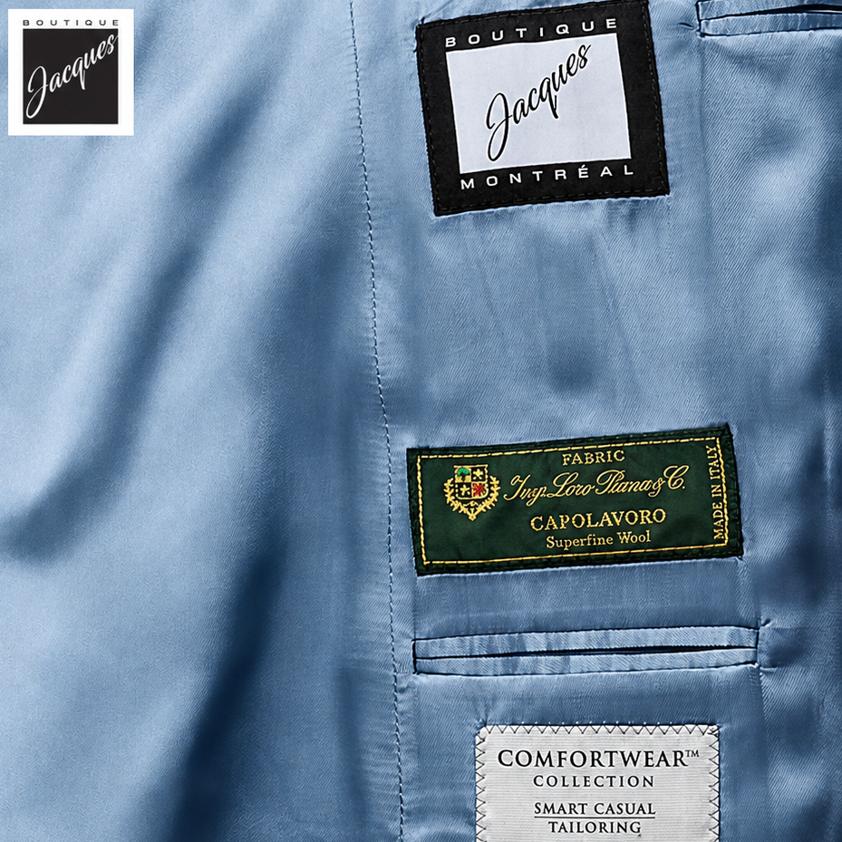 Ice Blue Loro Piana Wool Hartford Contemporary Fit Sport Jacket - Jack Victor - Boutique Jacques International
