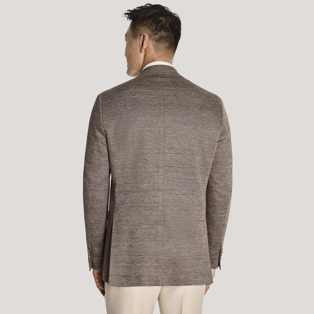 Brown Mélange Linen/Wool/Silk Hartford Contemporary Fit Sport Jacket - Jack Victor